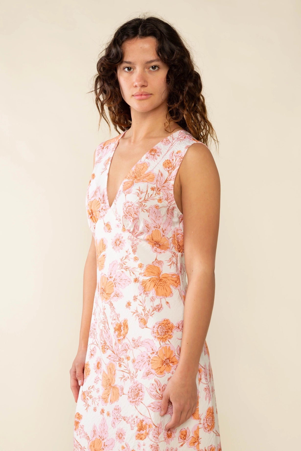 Chiara Apricot Midi