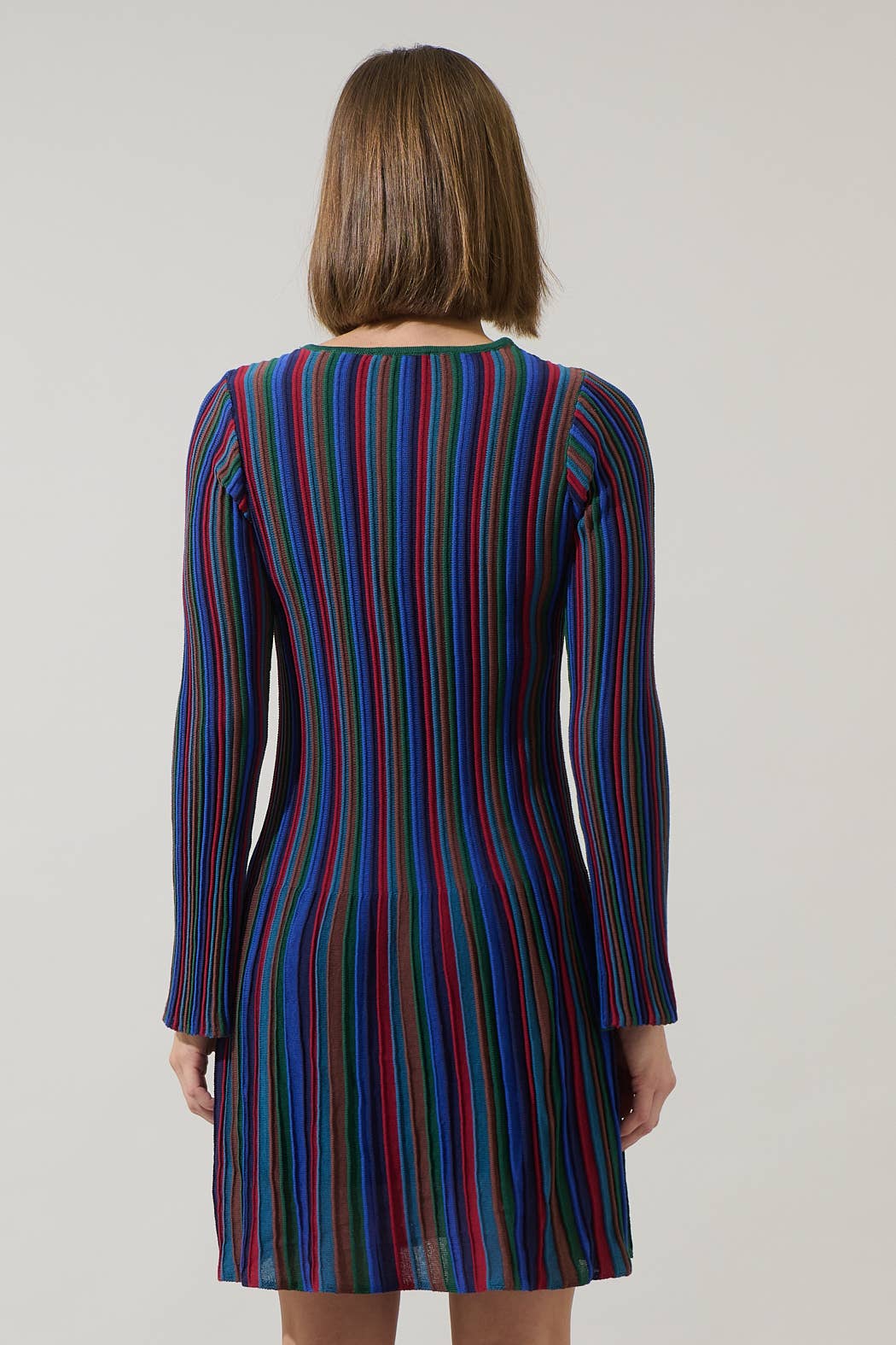 Genesis Rainbow Stripe Knit Minidress