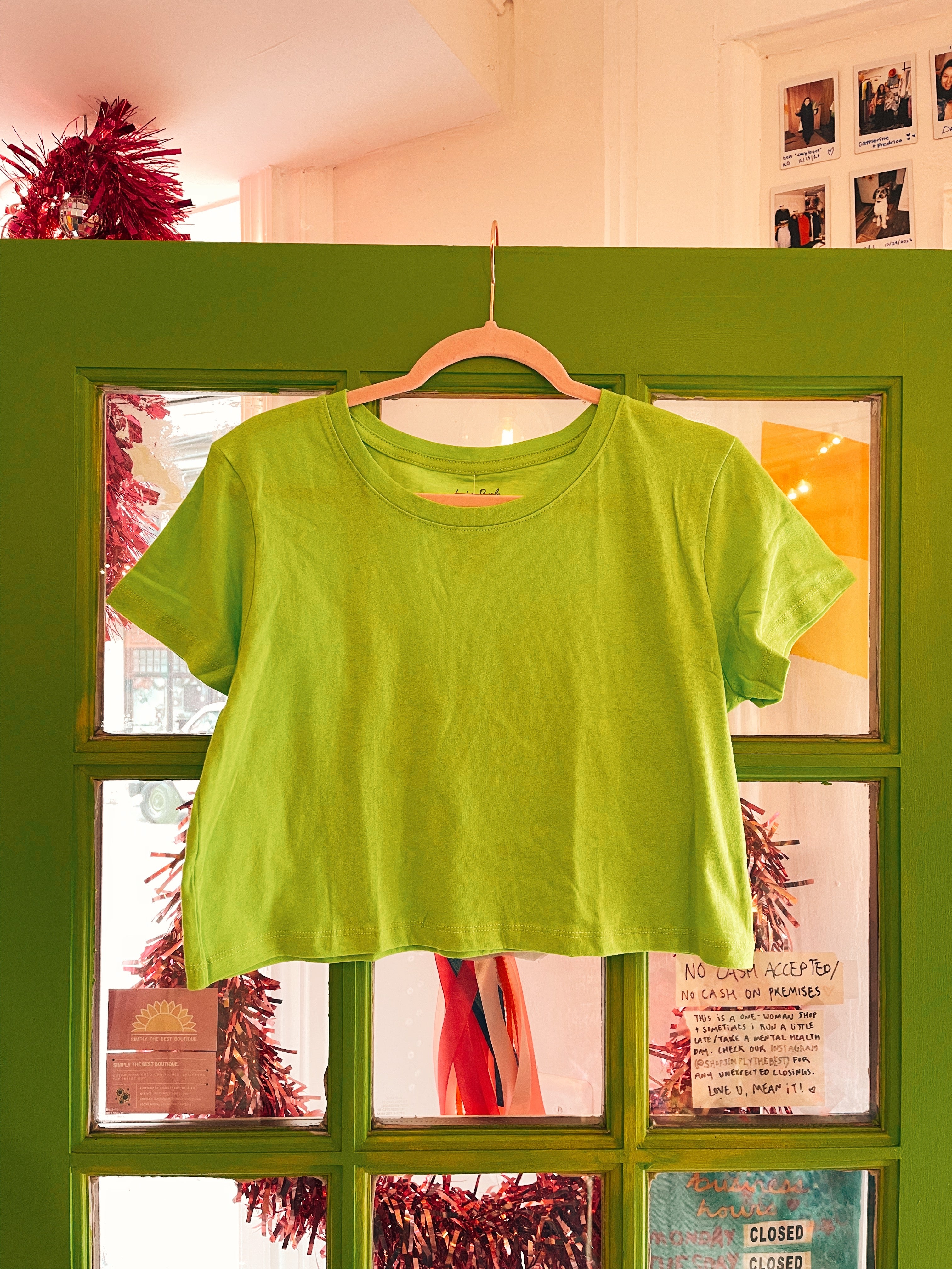 Simply the Best Cropped Tee (Pear)