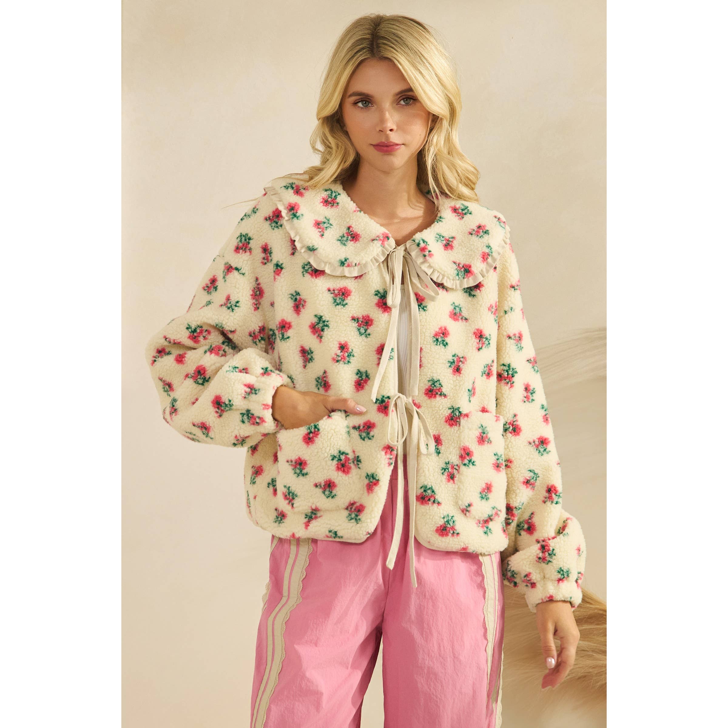 Sherpa Tie-Front Coat