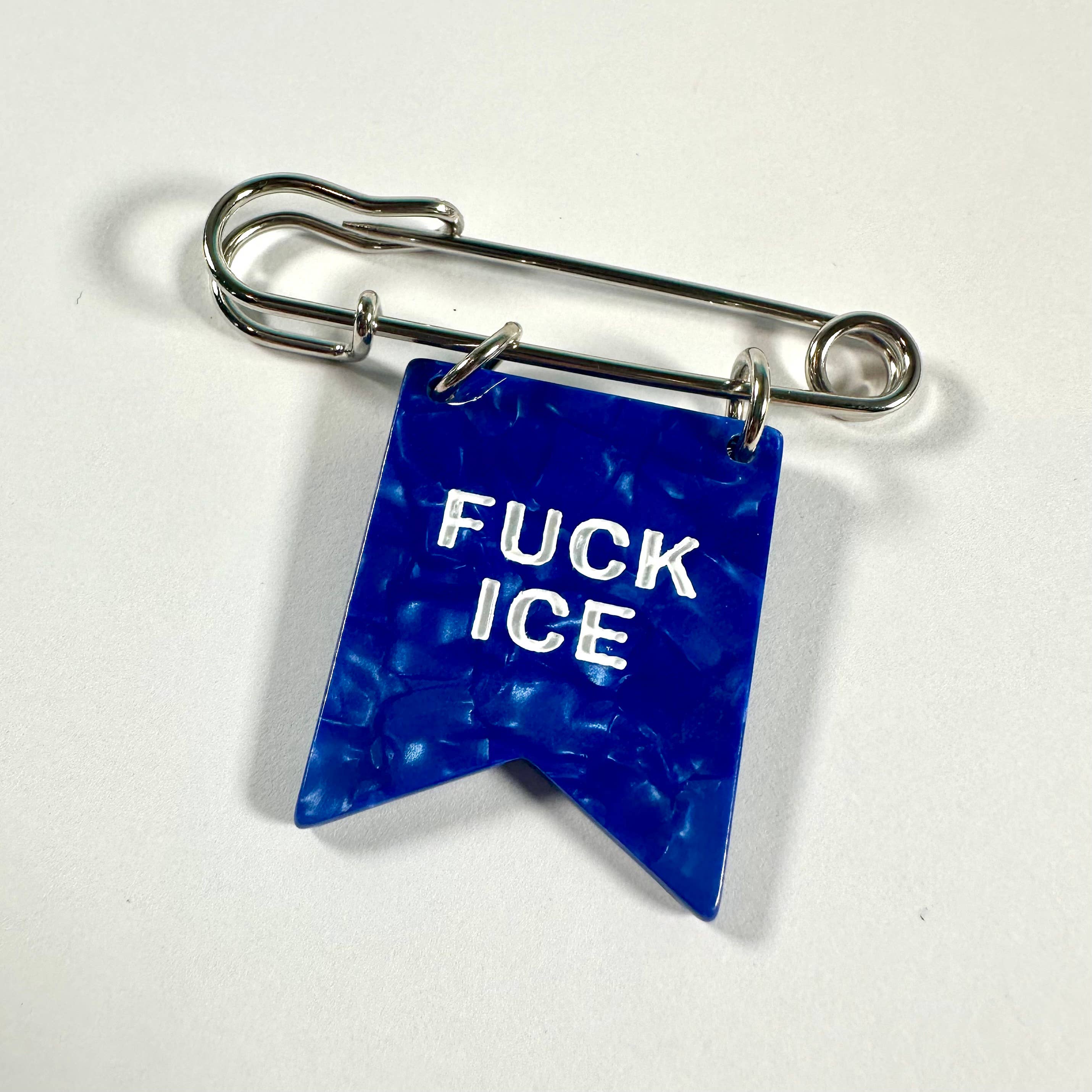 F*ck ICE Banner Ribbon Safety Pin - Fundraiser