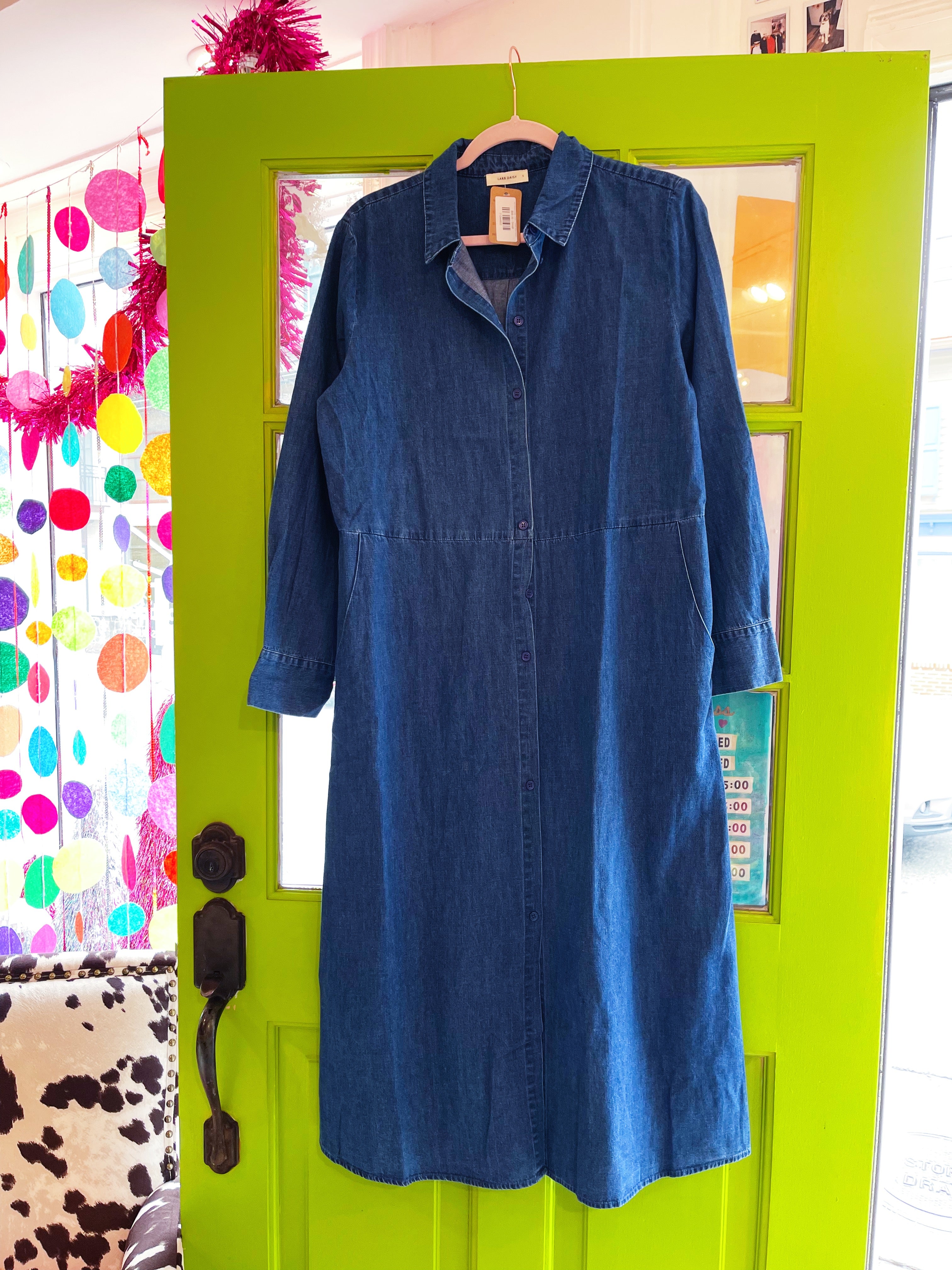 Joni Button-Down Dress + Duster (Blue Denim)