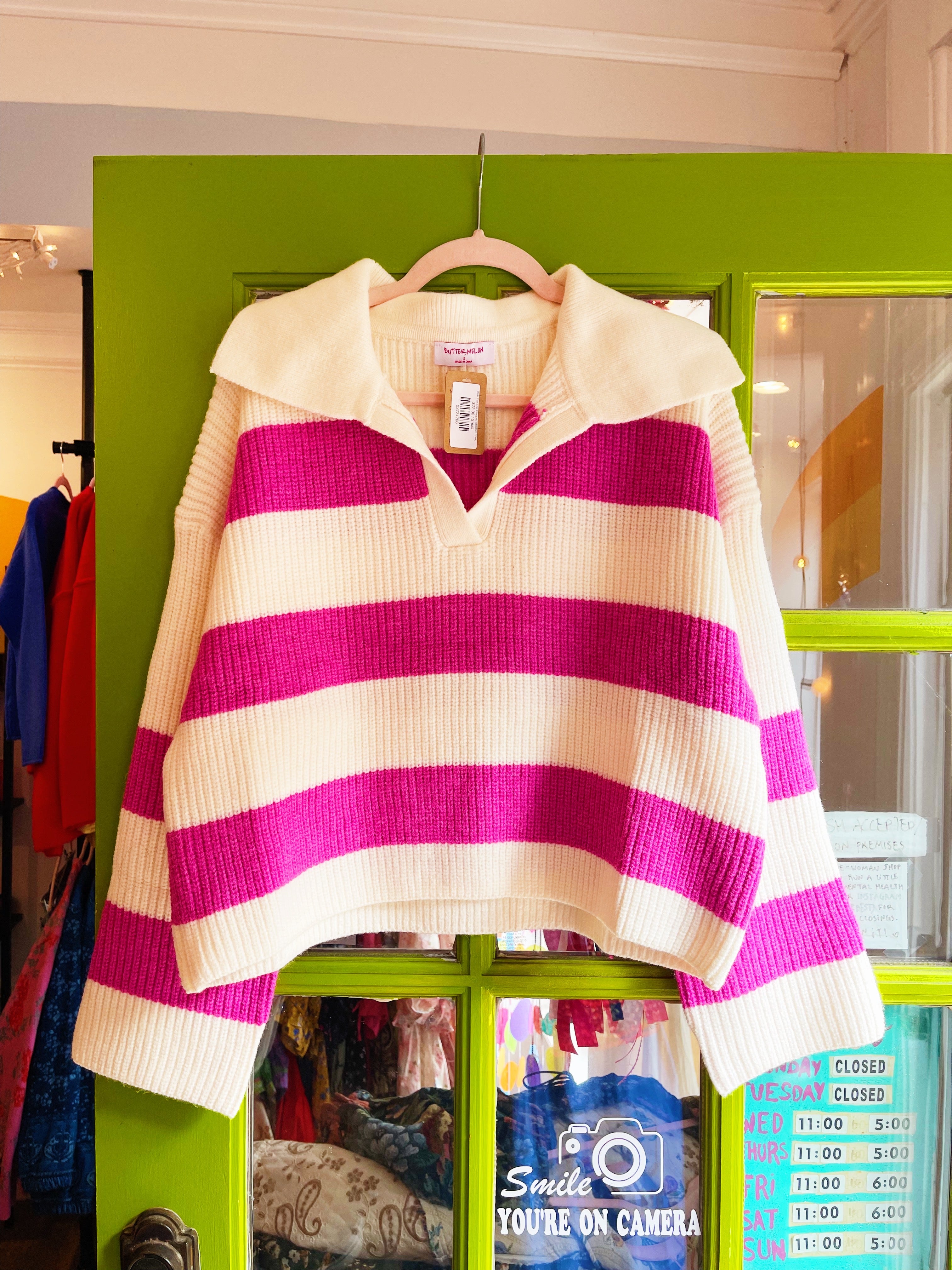 Dear Old Shiz Cropped Sweater (Pink)