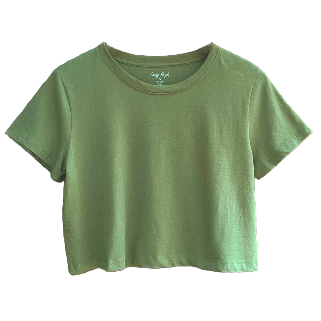 Simply the Best Cropped Tee (Olive)