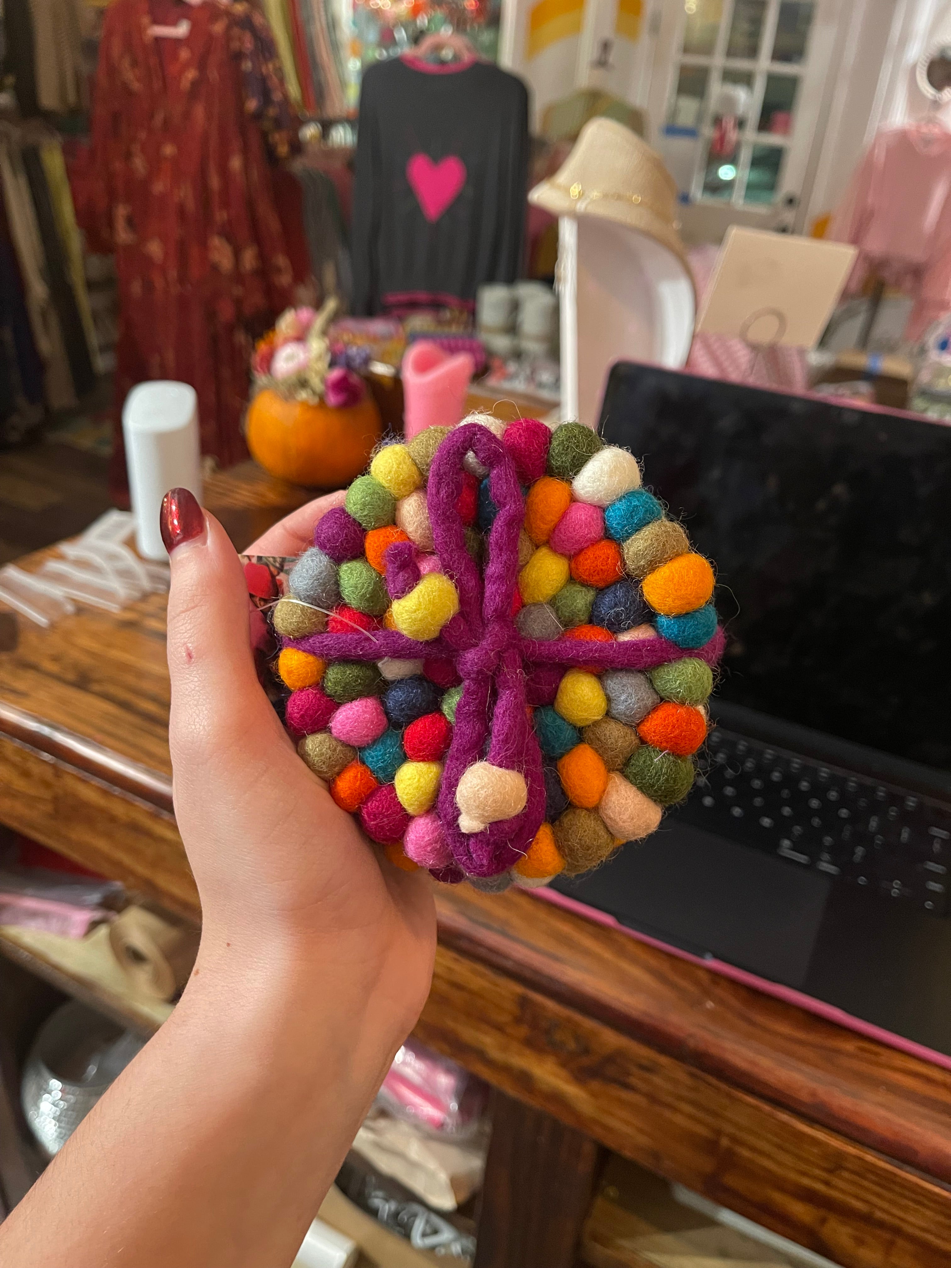 Felt Ball Coasters (Set of 4)