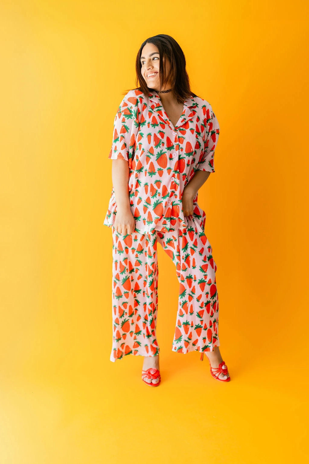 Strawberry Fields Plisse Pants | TABY ORIGINALS