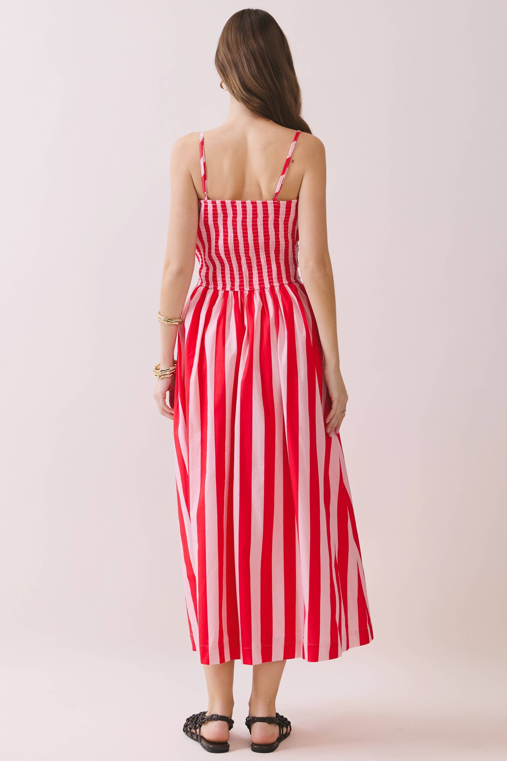 Retro Candystriper Midi Dress