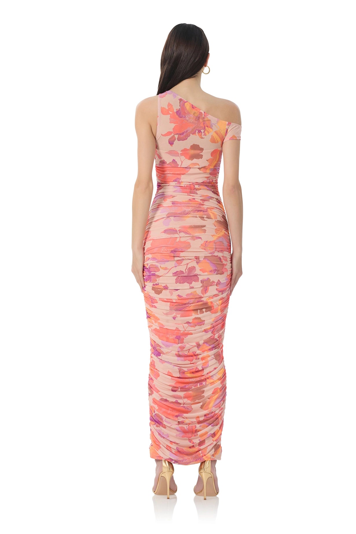 Asymmetric Neckline Floral Dress | AFRM