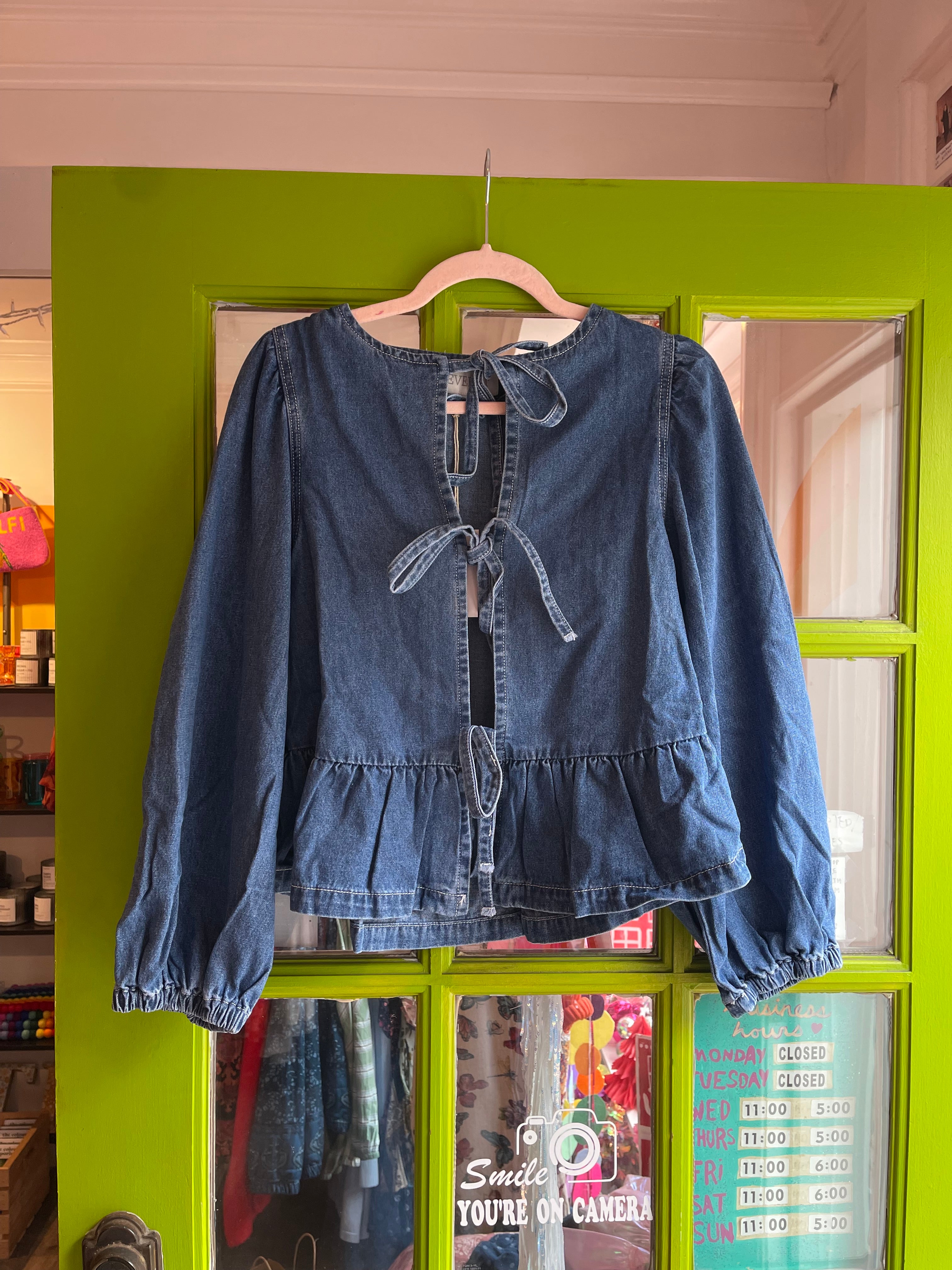 Kacey Tie-Up Denim Top