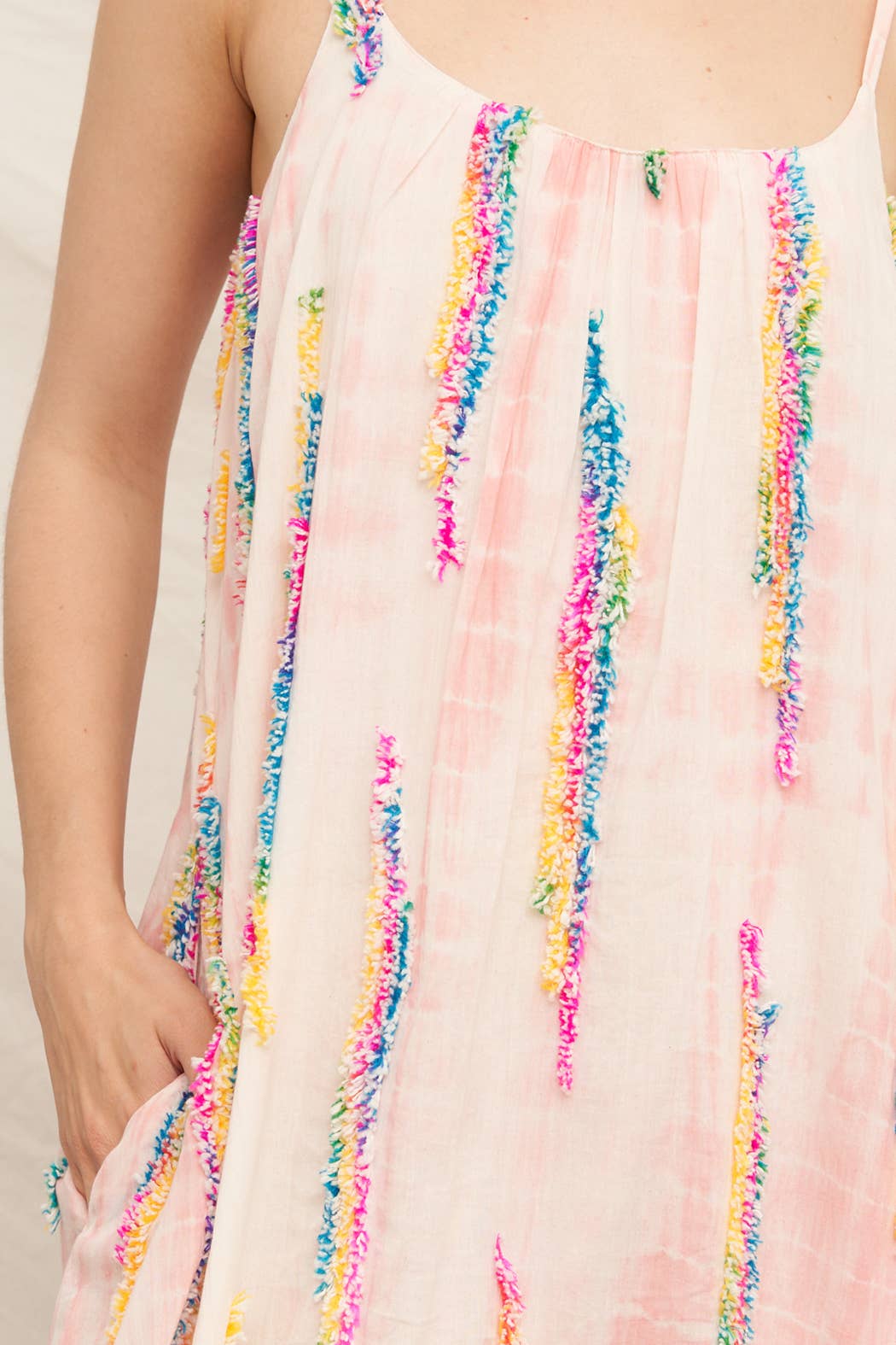 Tufted Tie-Dyed Sundress