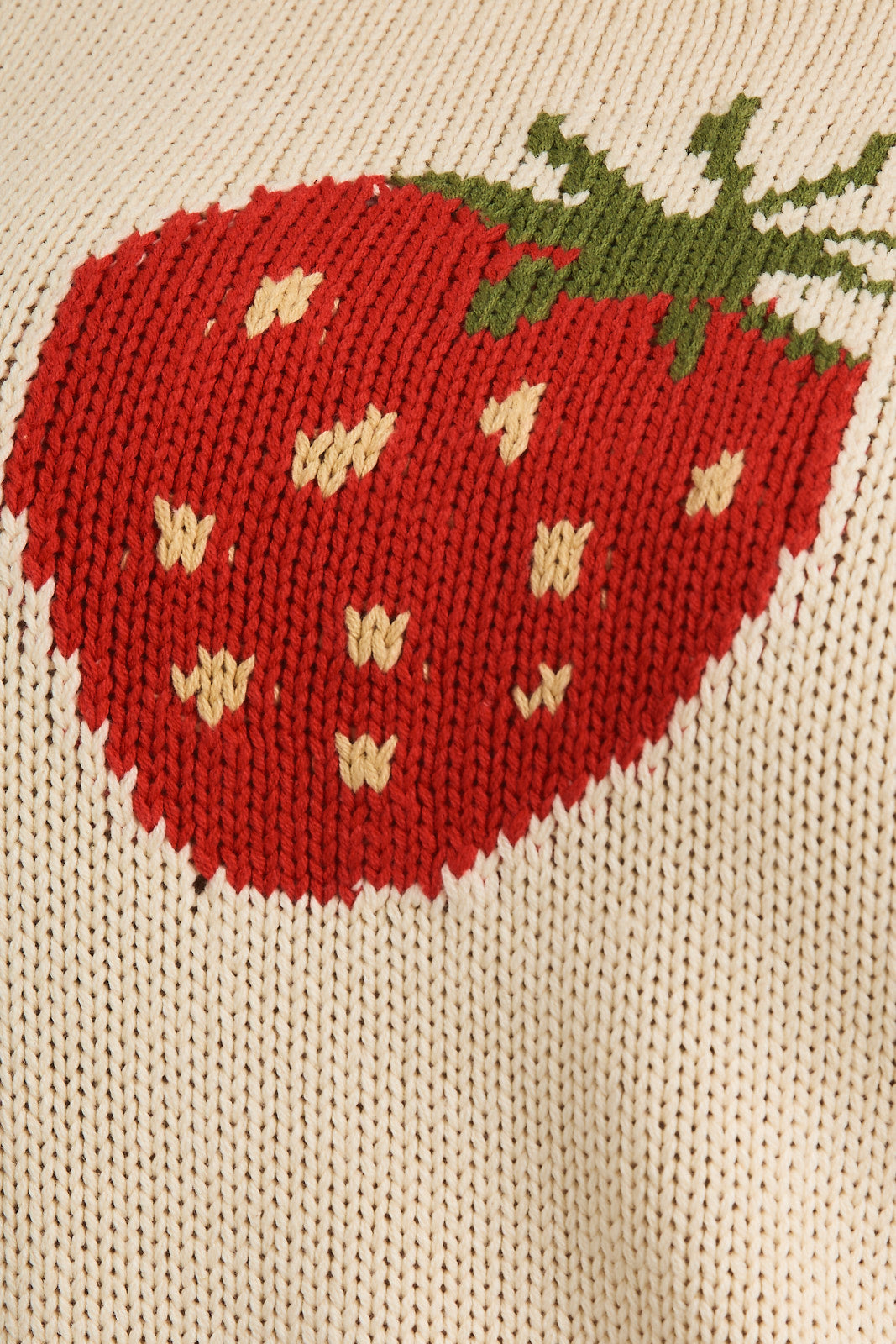 Blanket Stitch Sweater (Strawberry)