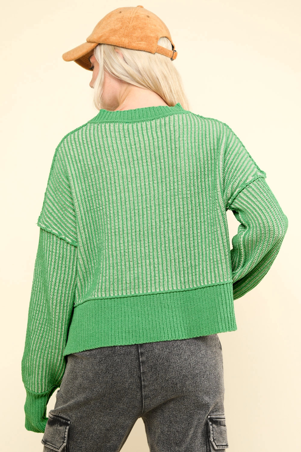 Everyday Cropped Sweater (Fern)