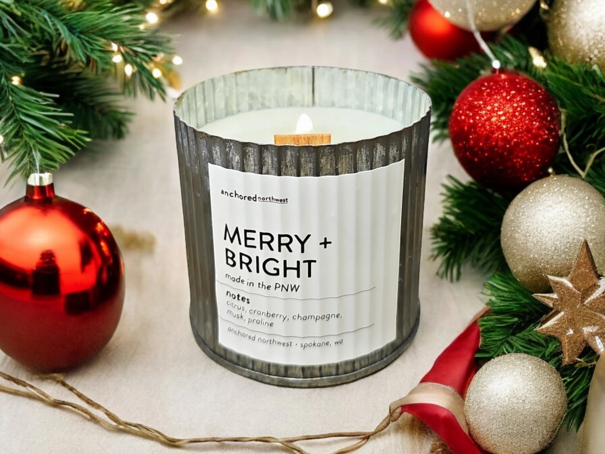 Merry + Bright | Wood Wick Candle