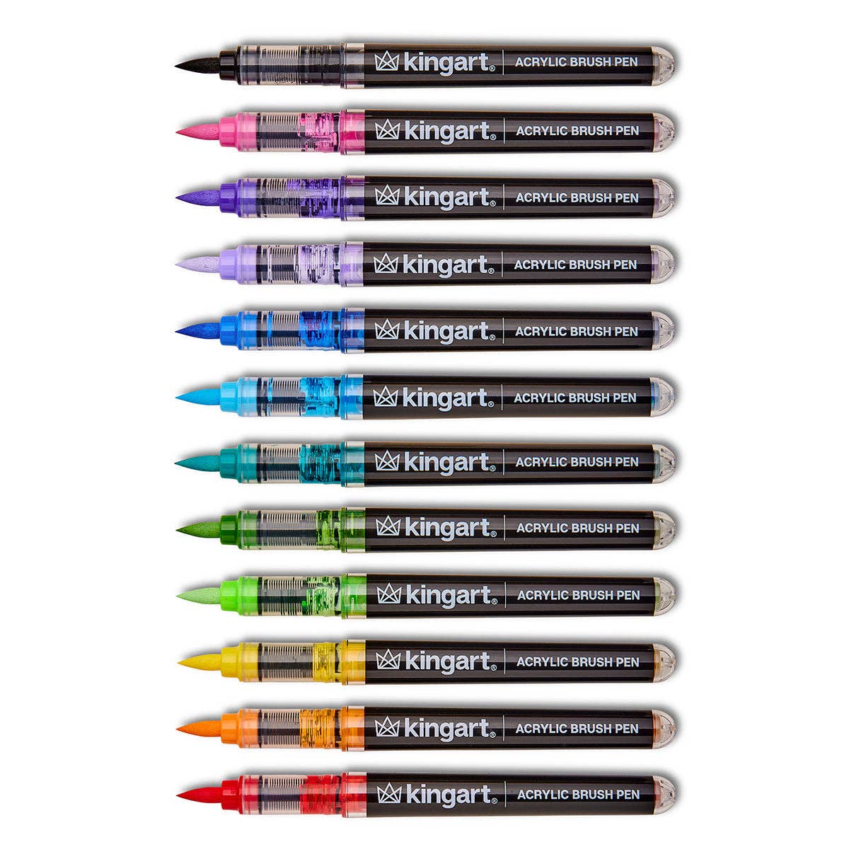 PRO Acrylic Paint Brush Pens - 12 Classic Colors | KINGART