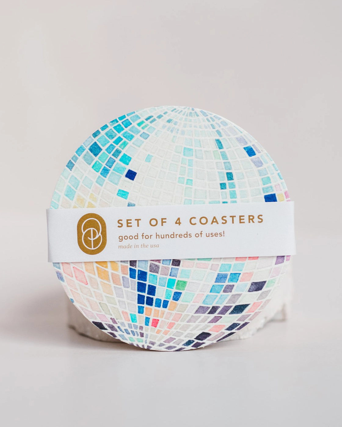 Disco Ball Reusable Coasters (Set of Four)