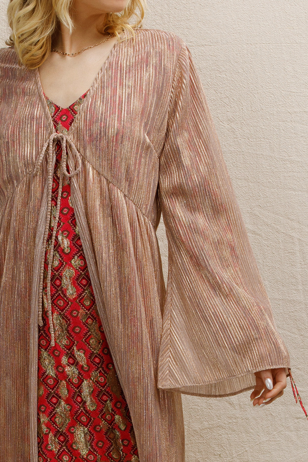 Rose Gold Dust Woman Duster