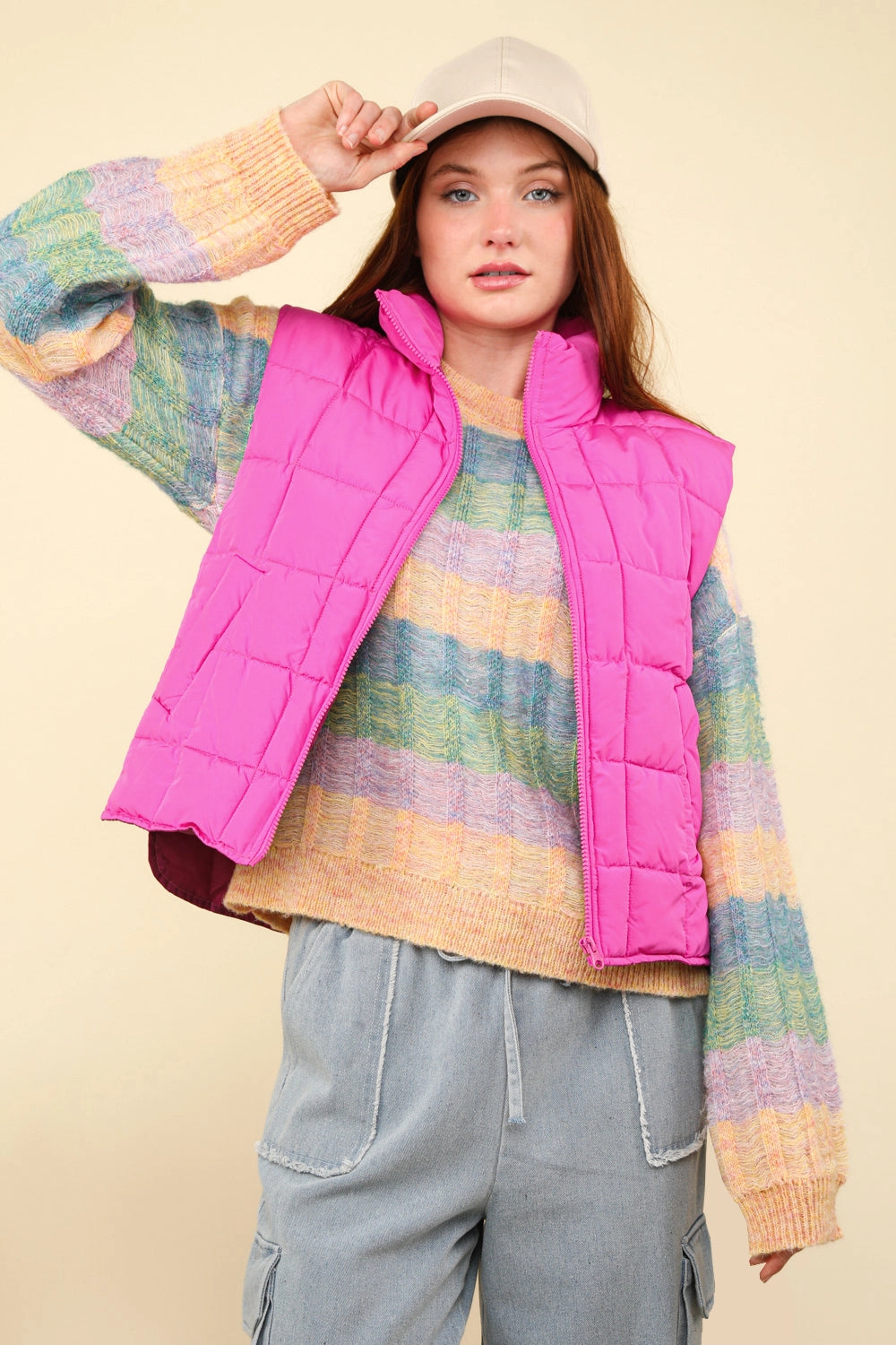 Pink Puffer Vest