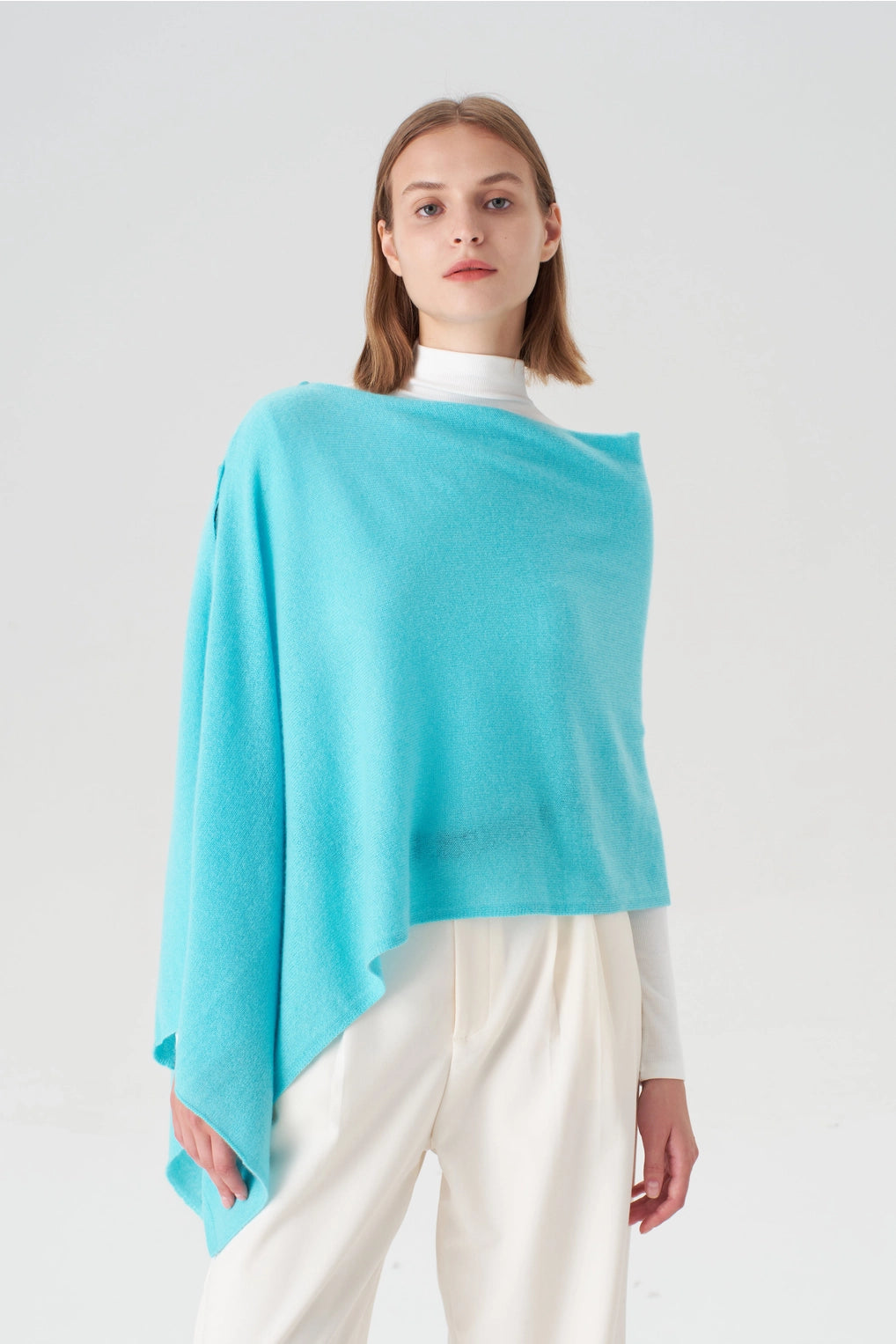 Cashmere Topper (Aqua)