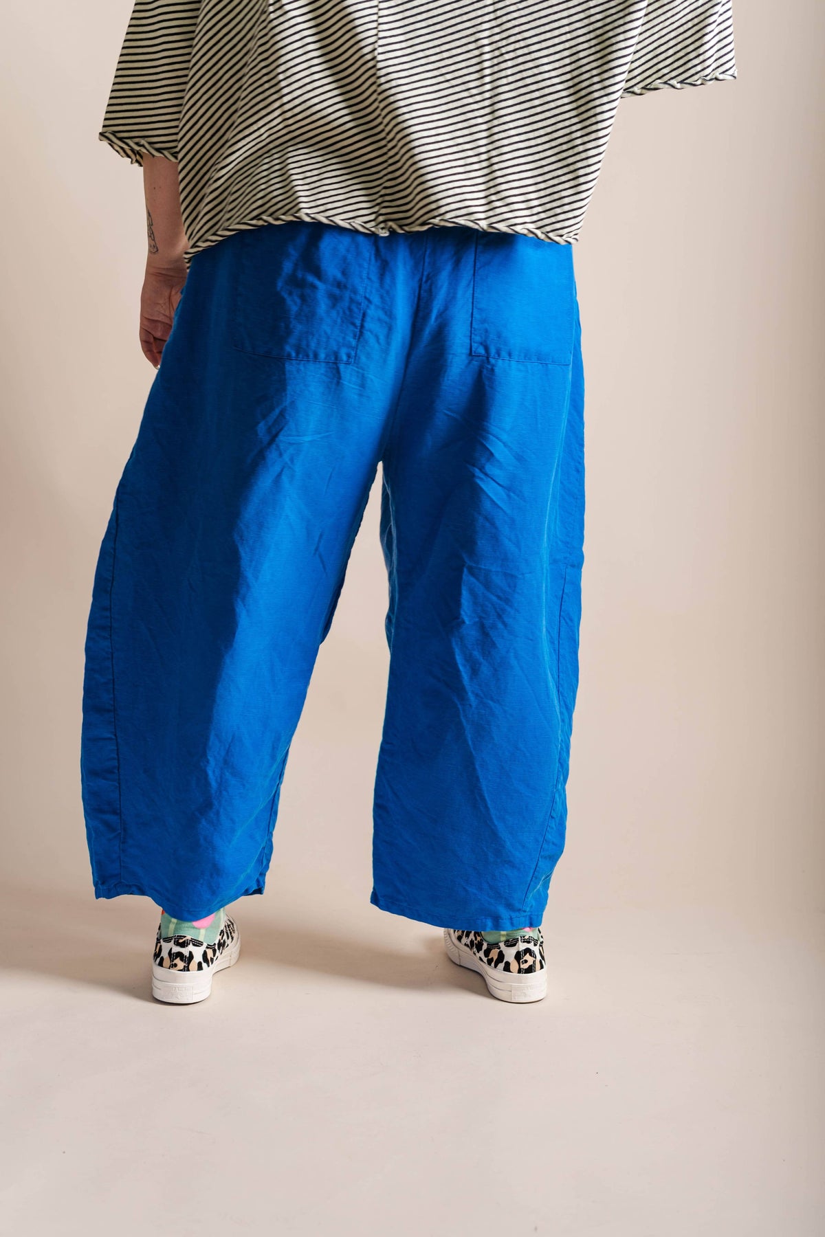 Bright Blue Linen Balloon Pant | NETTLE STUDIOS