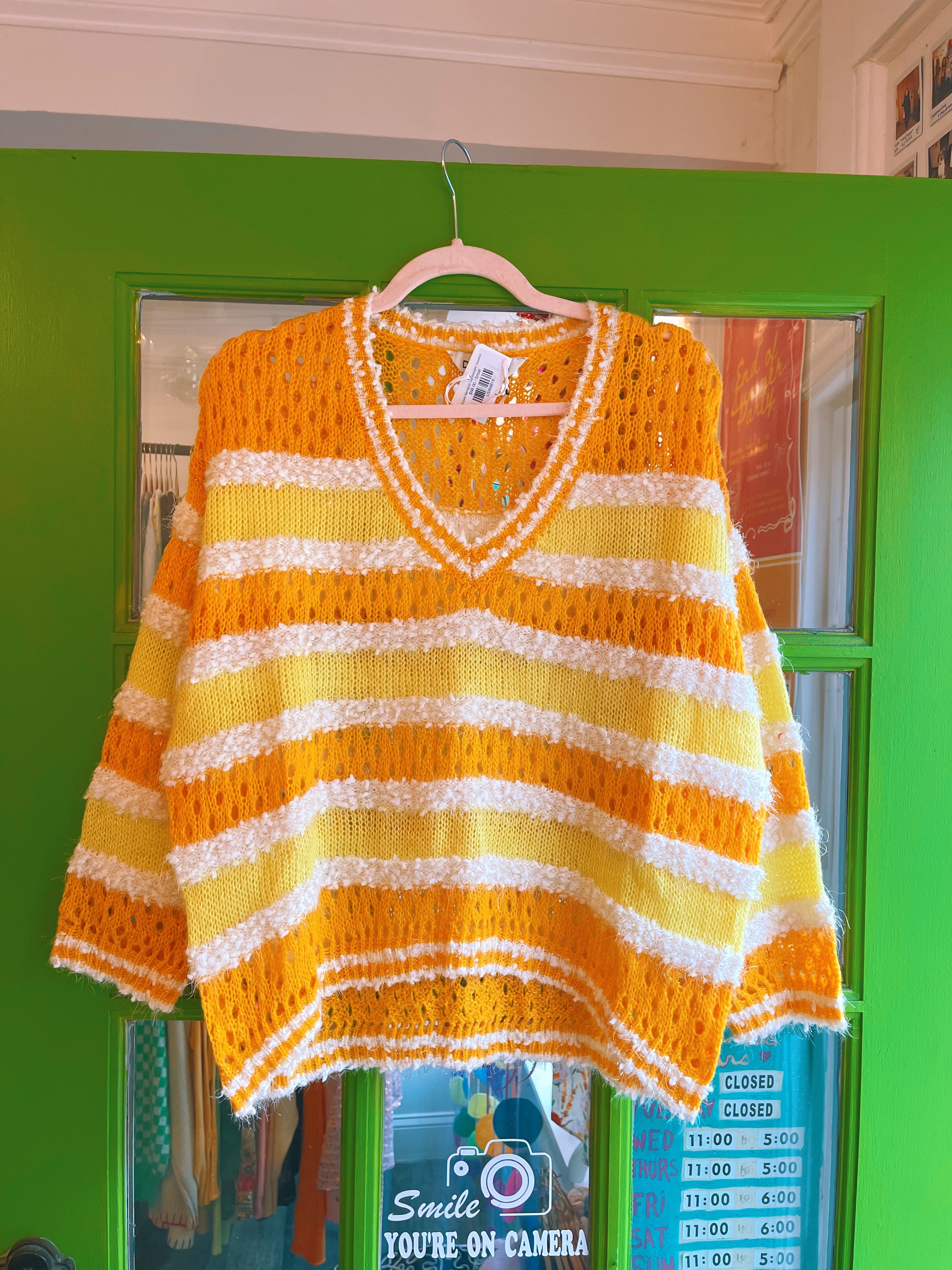 Striped Marigold Lightweight Sweater