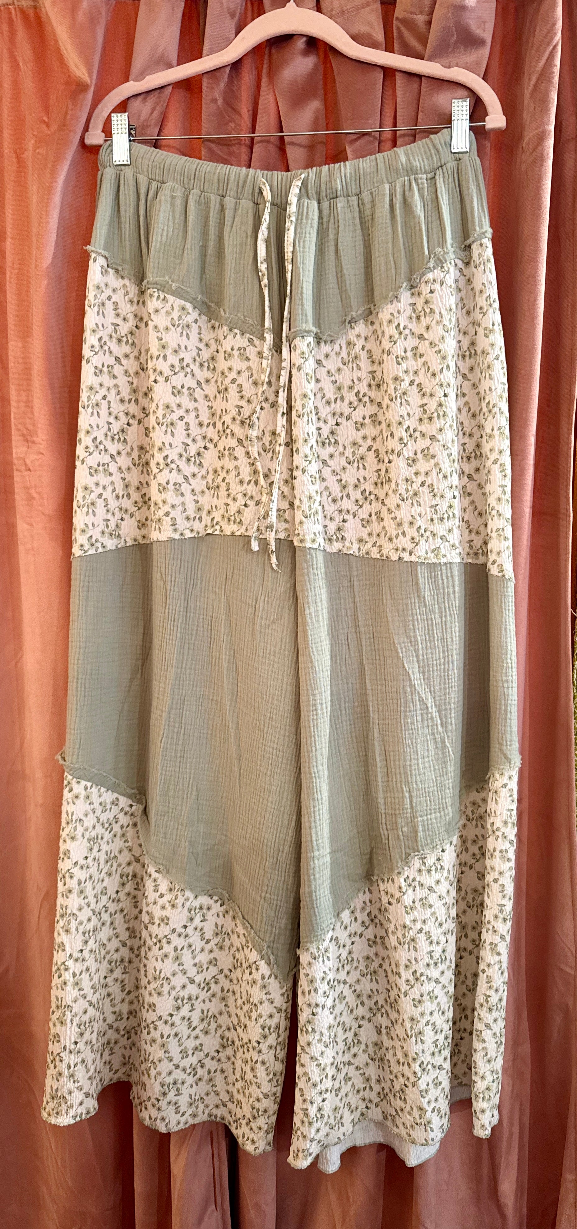 Pistachio Patchwork Pants