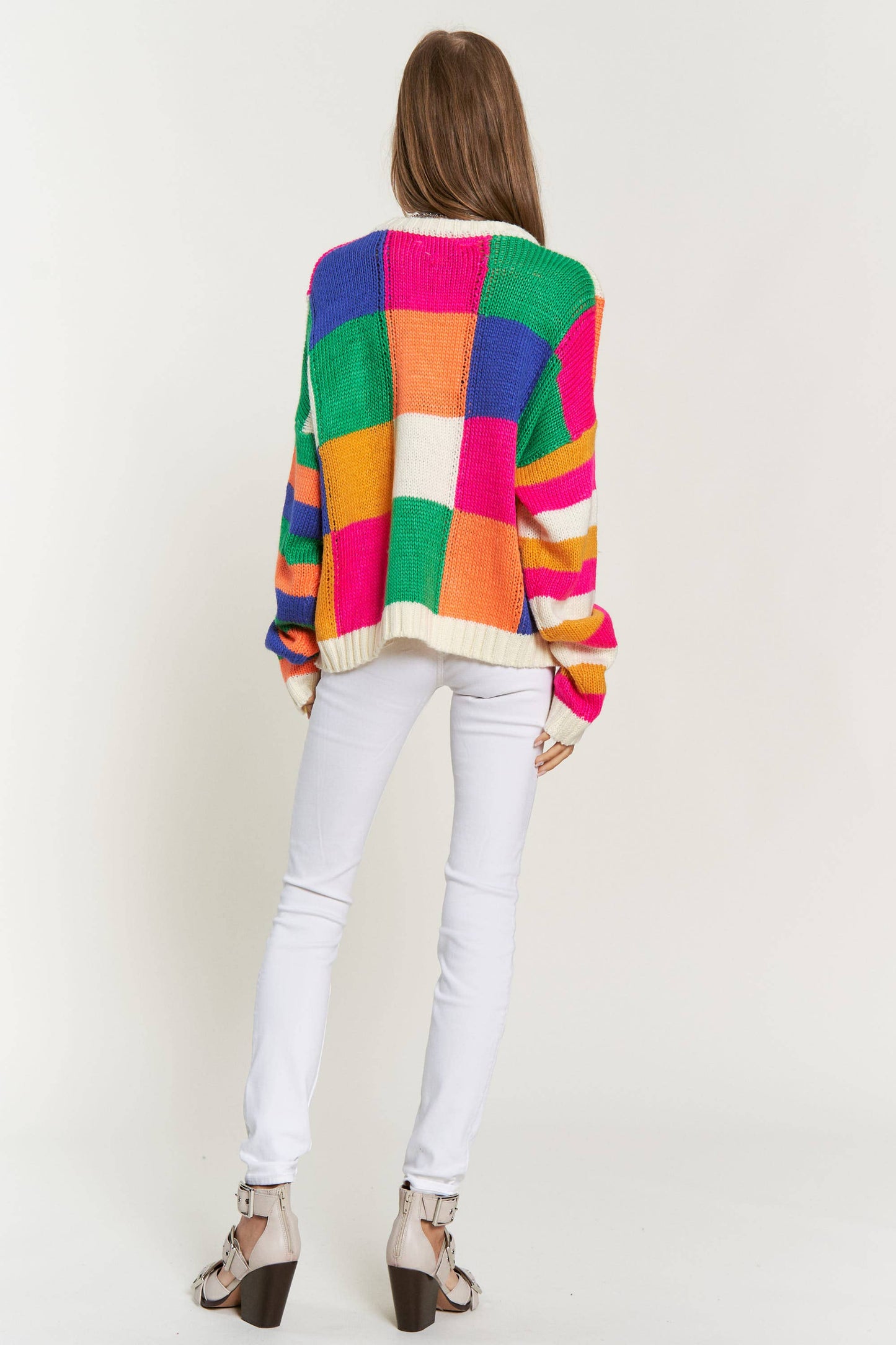 Checkerboard Vivids Sweater
