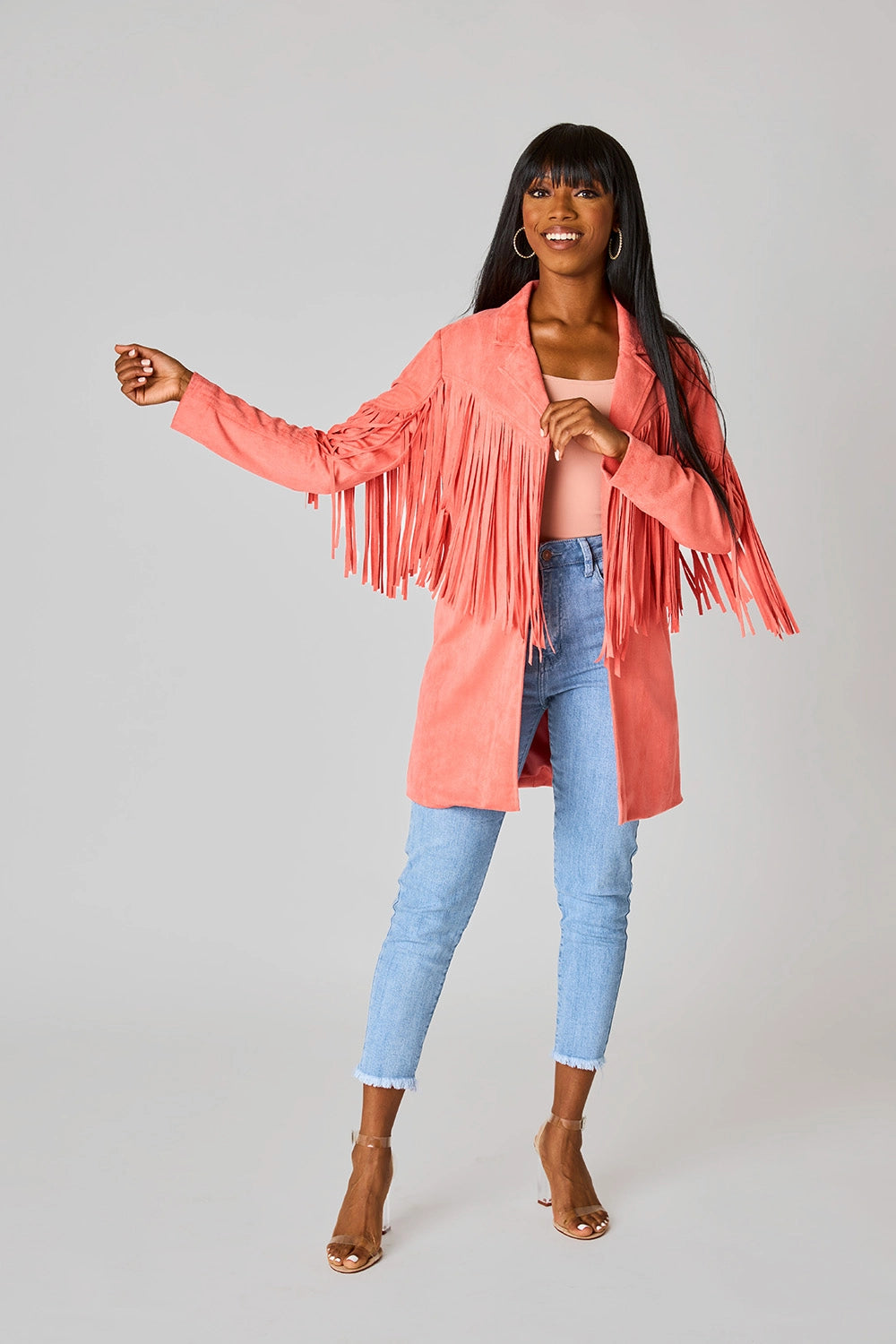 Coral Reef Fringed Coat