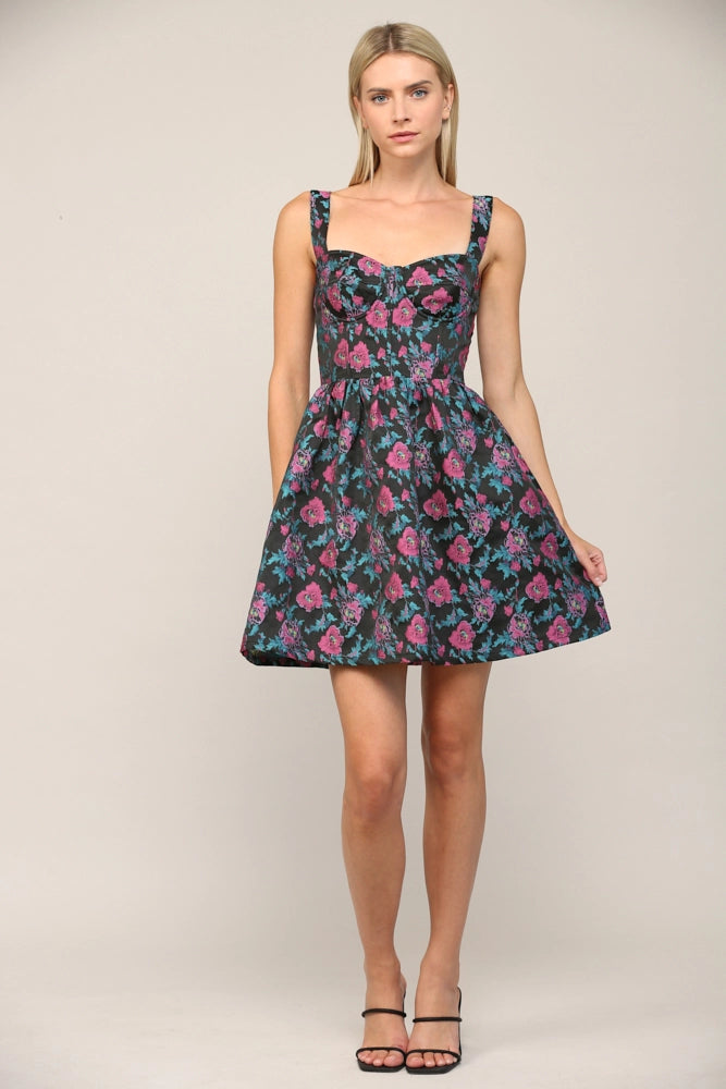 Jacquard Bustier Minidress