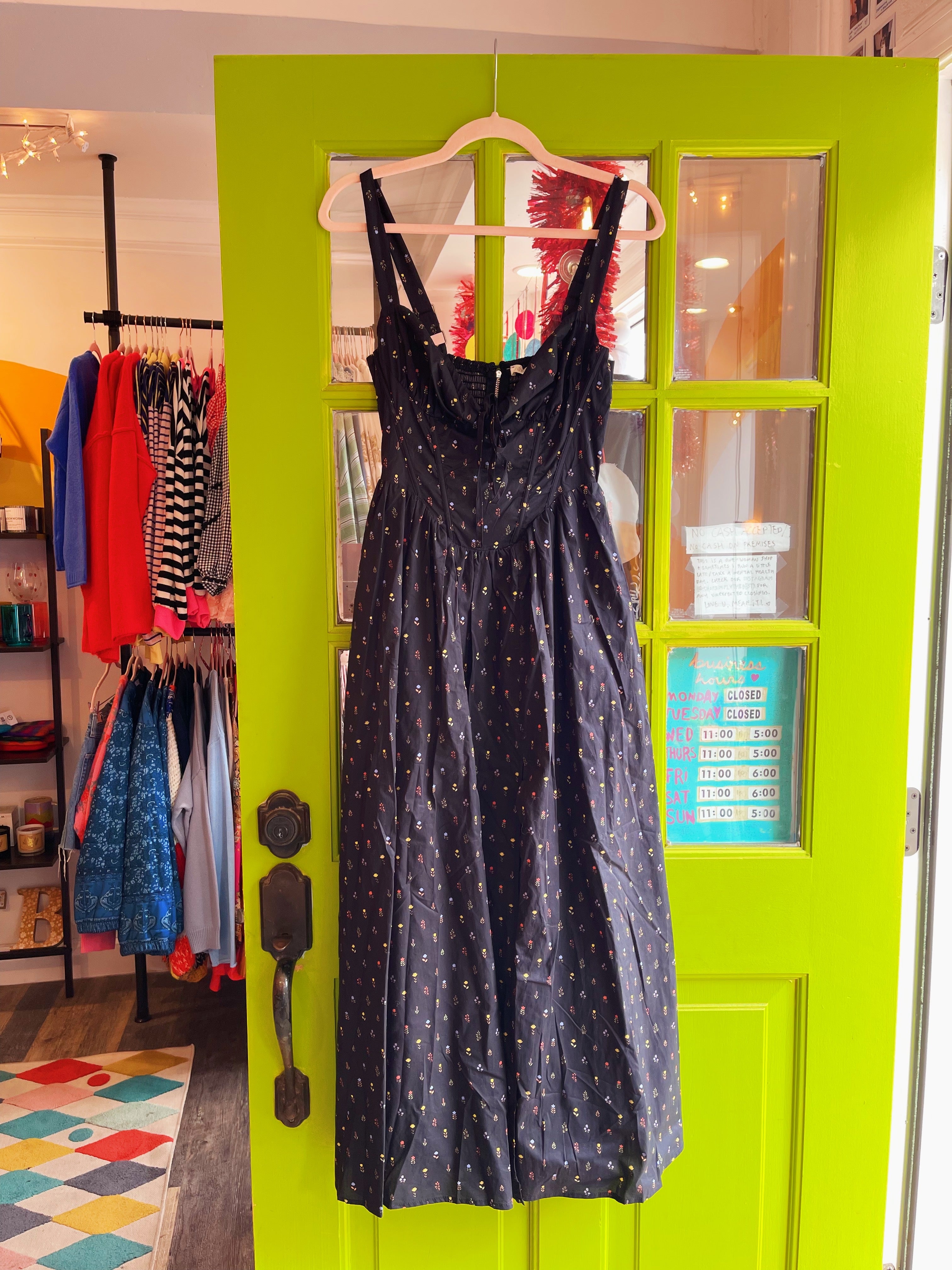 Wild Floral Poplin Maxi Dress