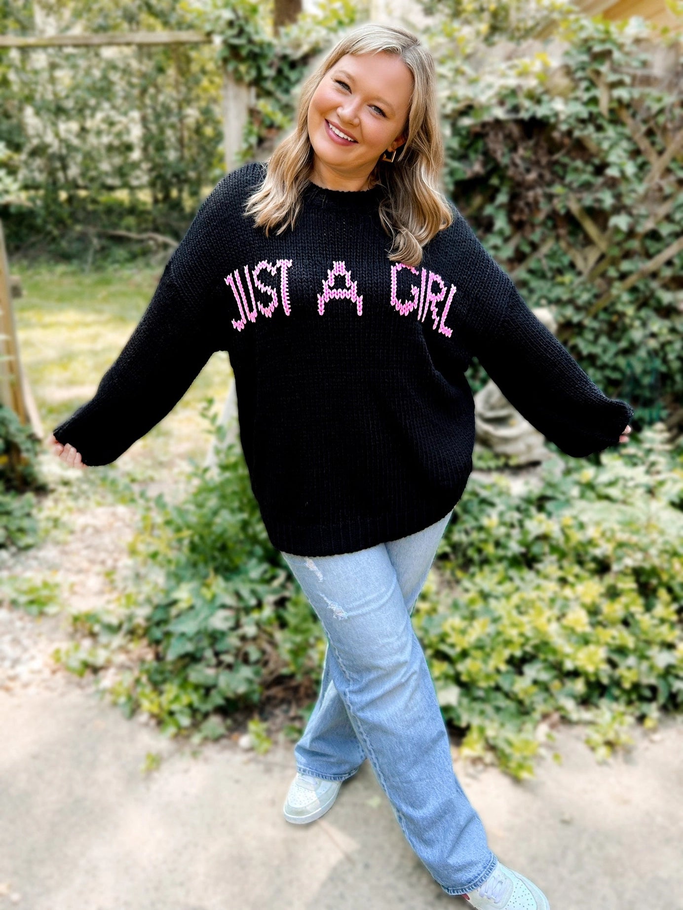 JUST A GIRL Knit Pullover