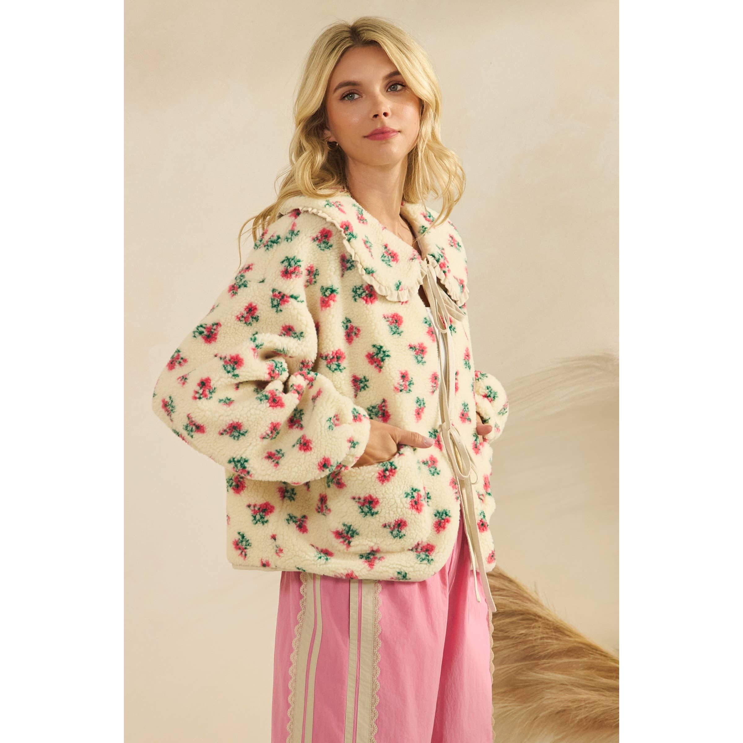 Sherpa Tie-Front Coat