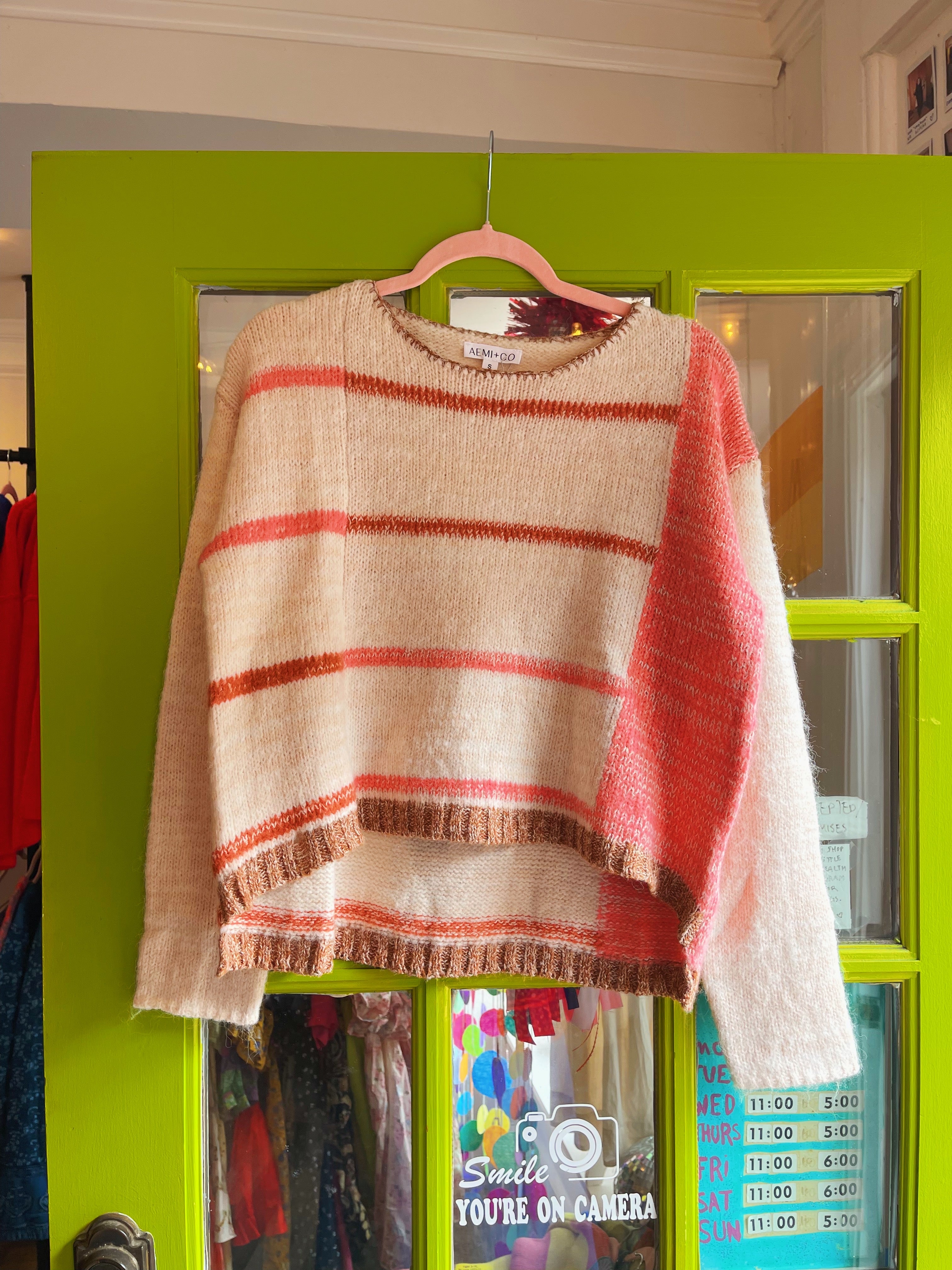 Mona Knit Stripe Pullover Sweater