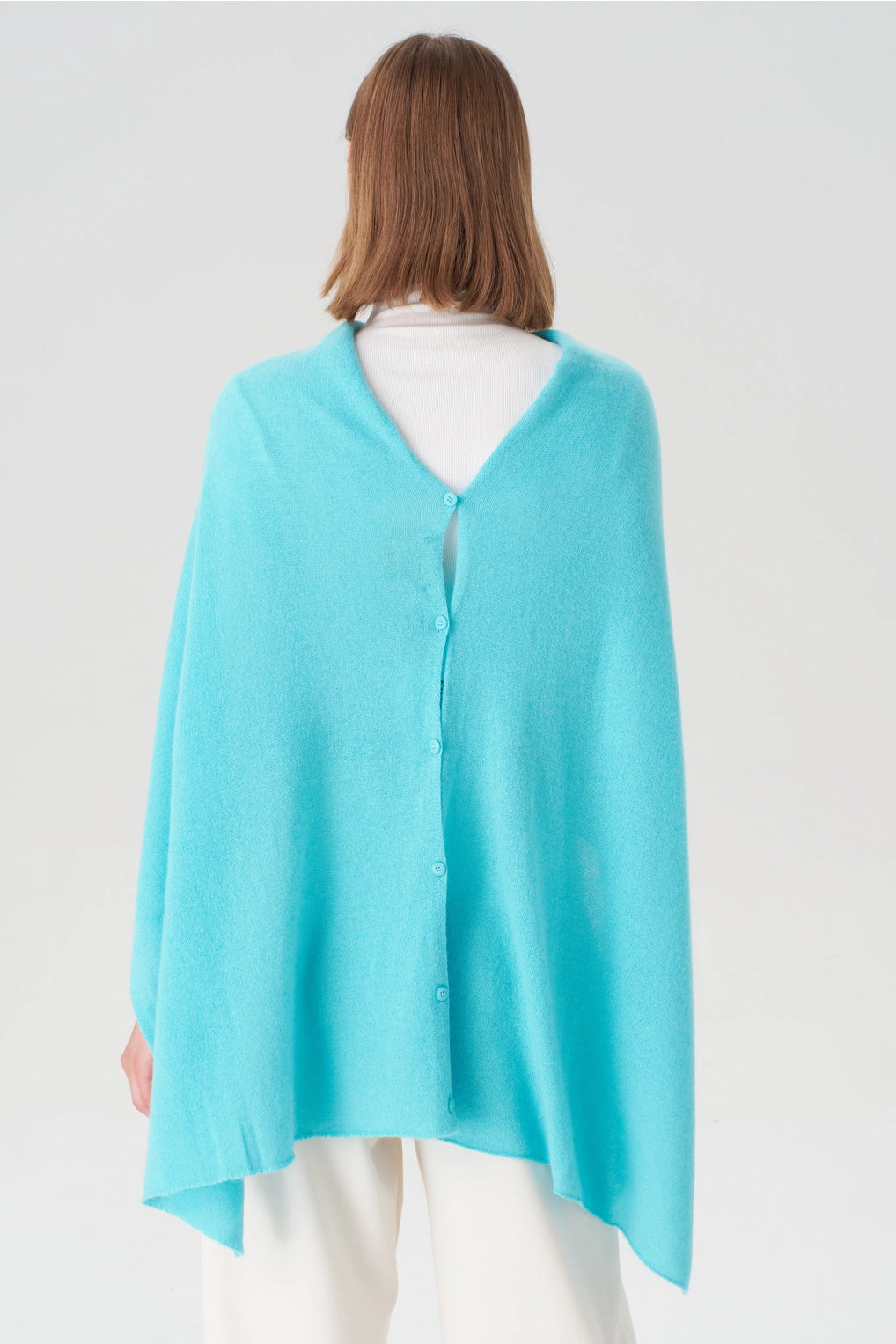 Cashmere Topper (Aqua)