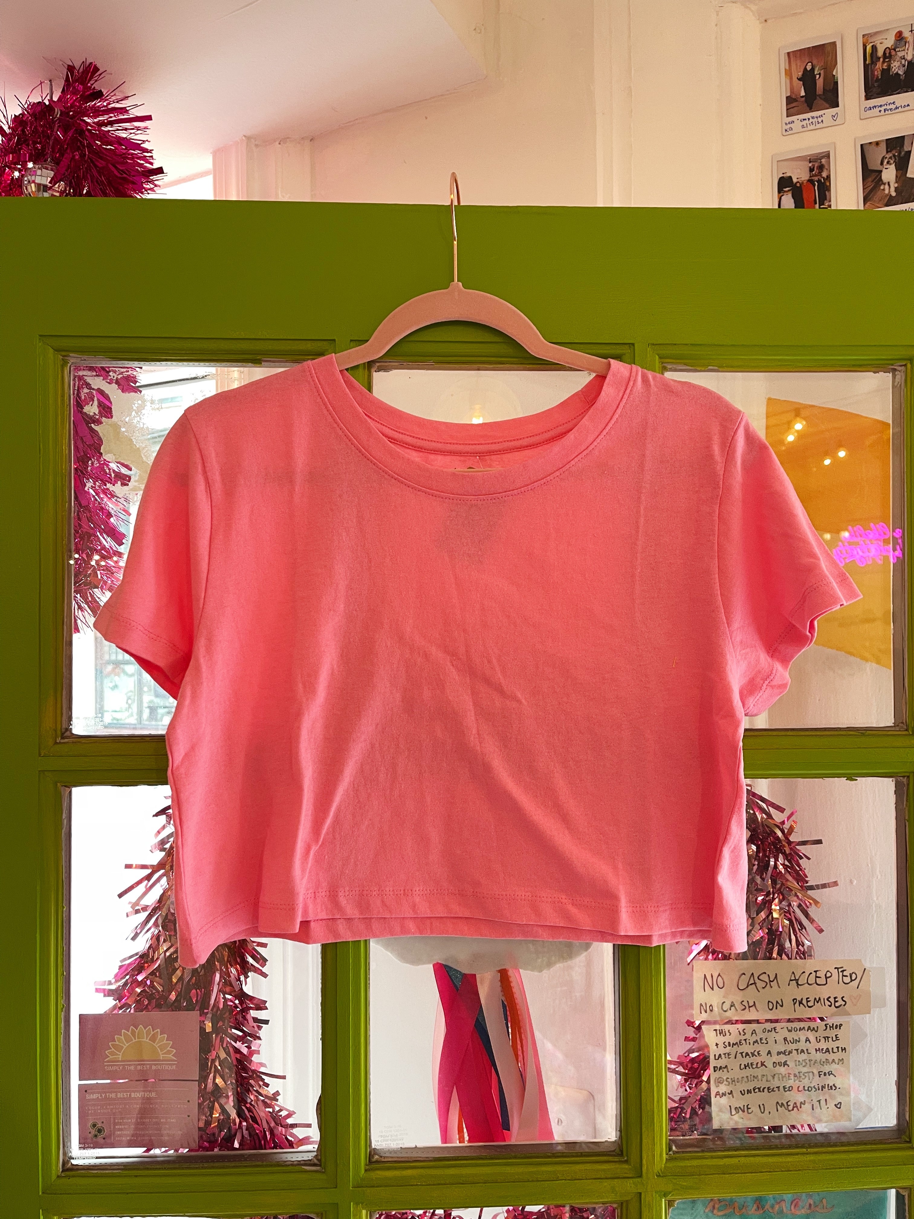 Simply the Best Cropped Tee (Petal Pink)