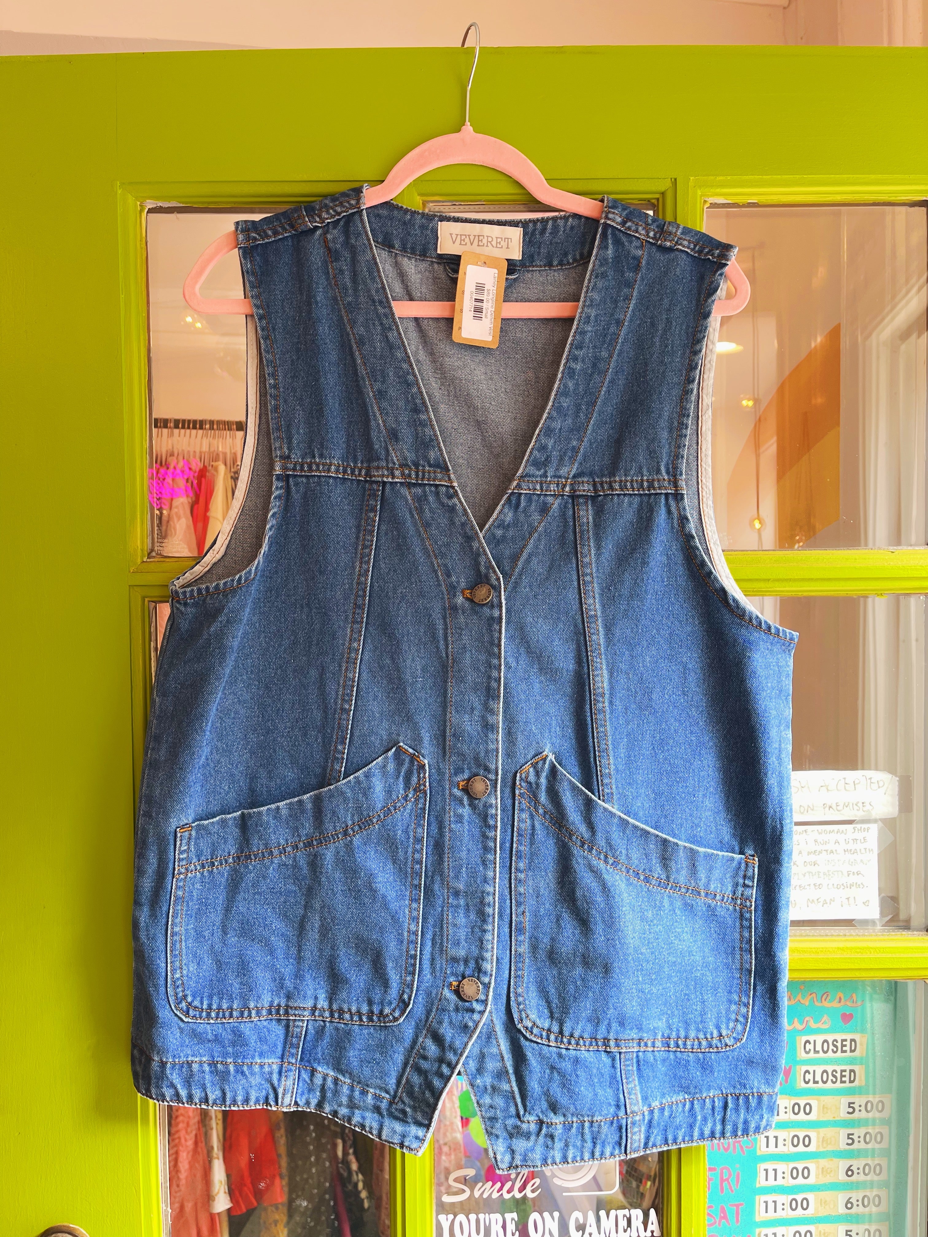 Lainey Longline Denim Vest