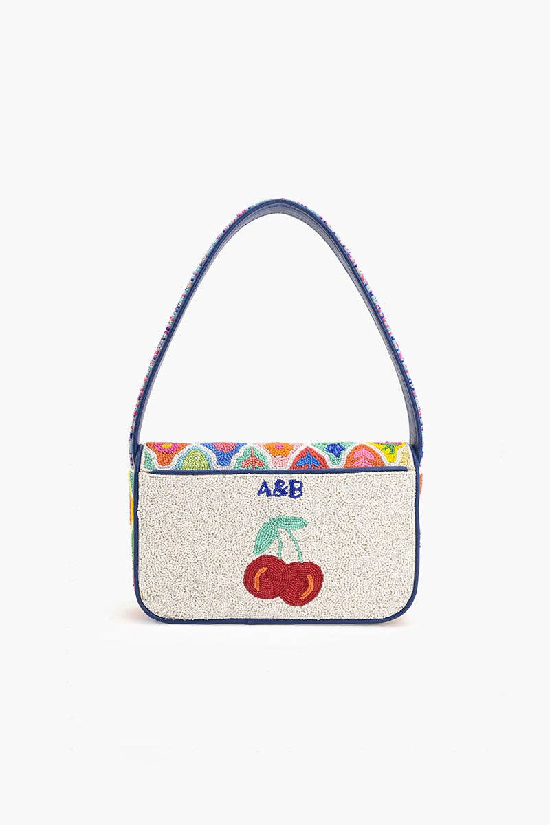 Mosaic Garden Beaded Shoulder Bag