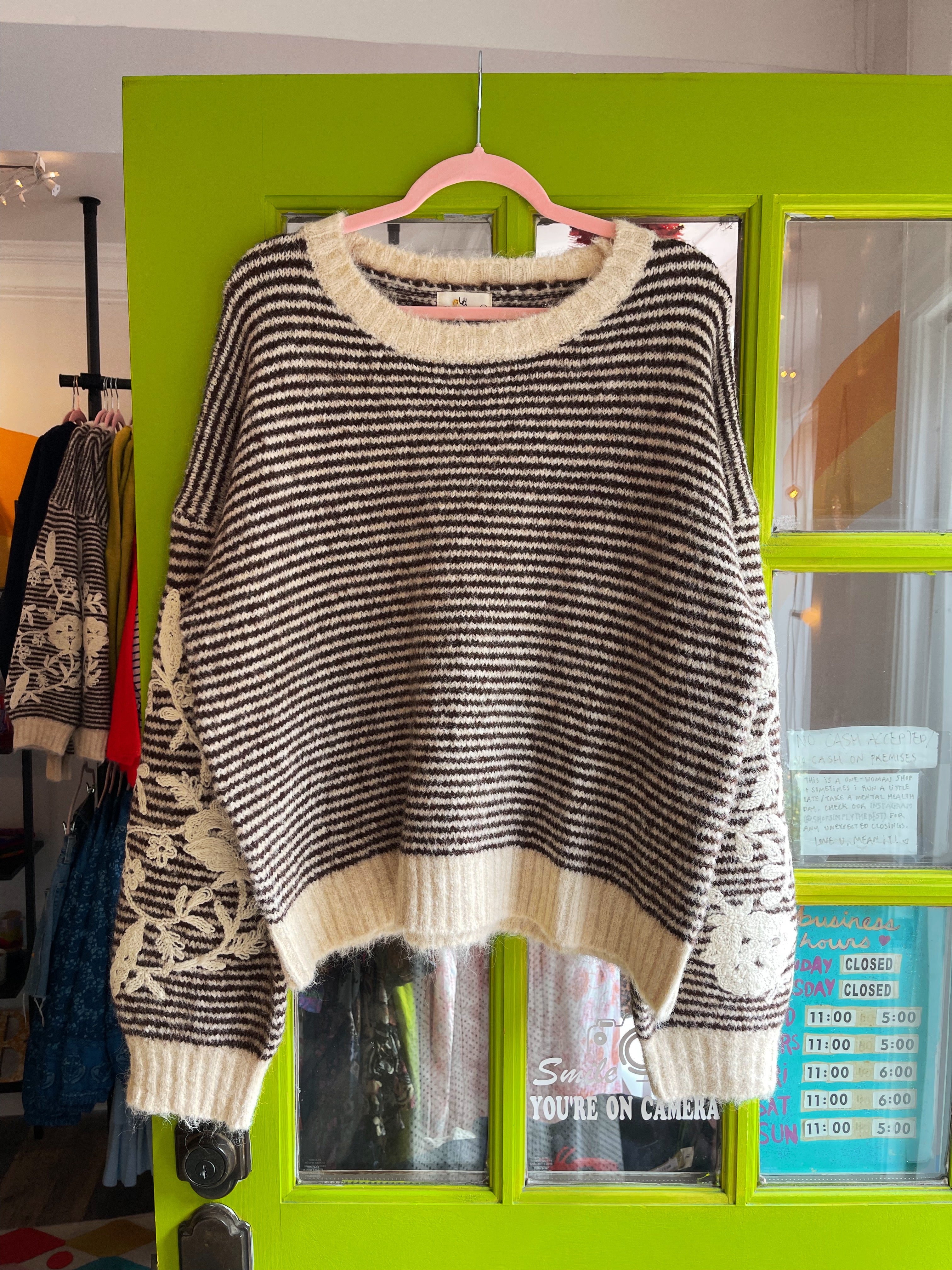 Sundance Embroidery Sweater (Brown)