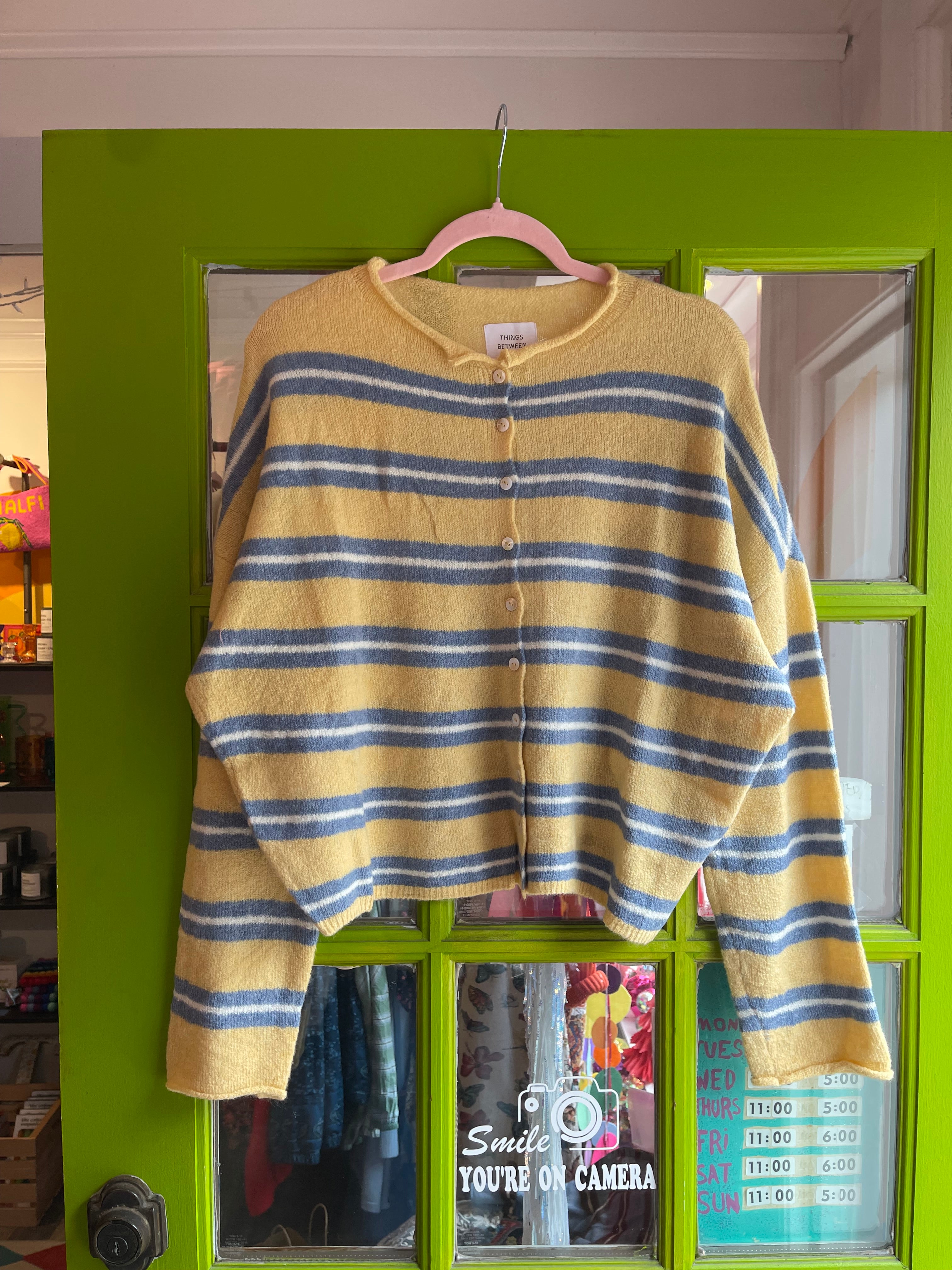 Simply the Best Cardi | Honey (Multi Striped)