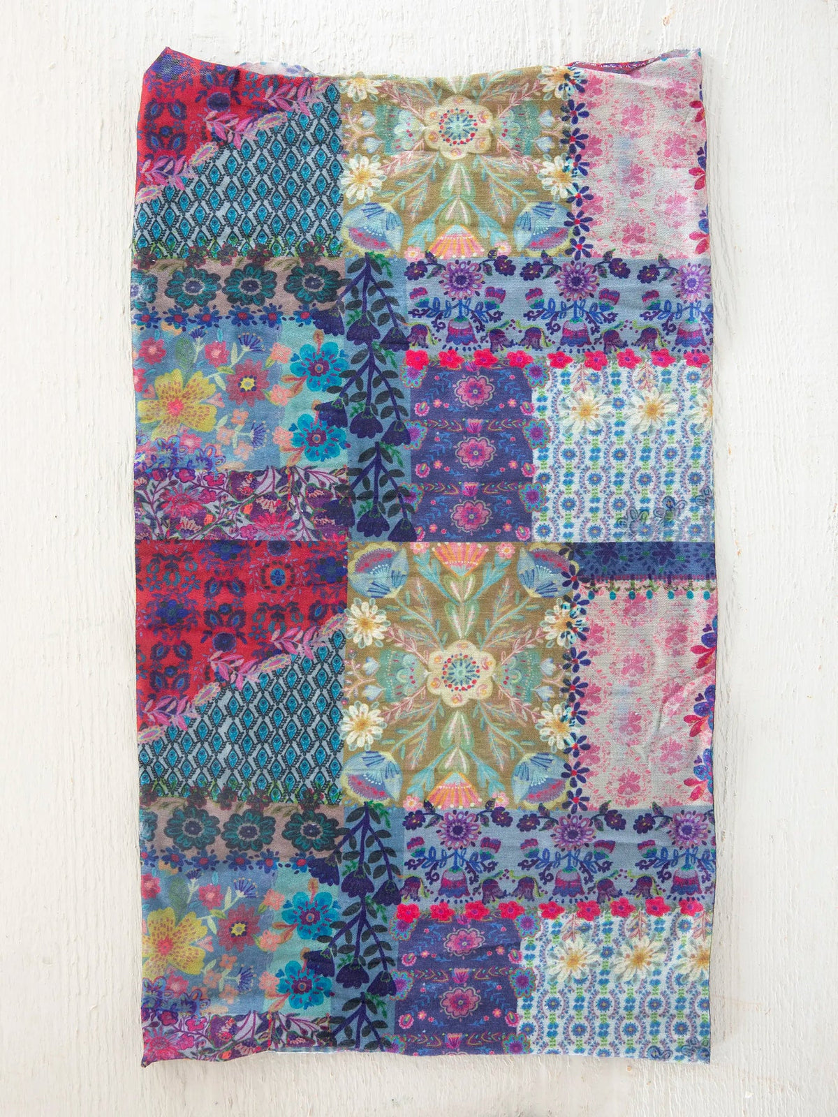 Full Boho Bandeau® Headband (Blue Patchwork)