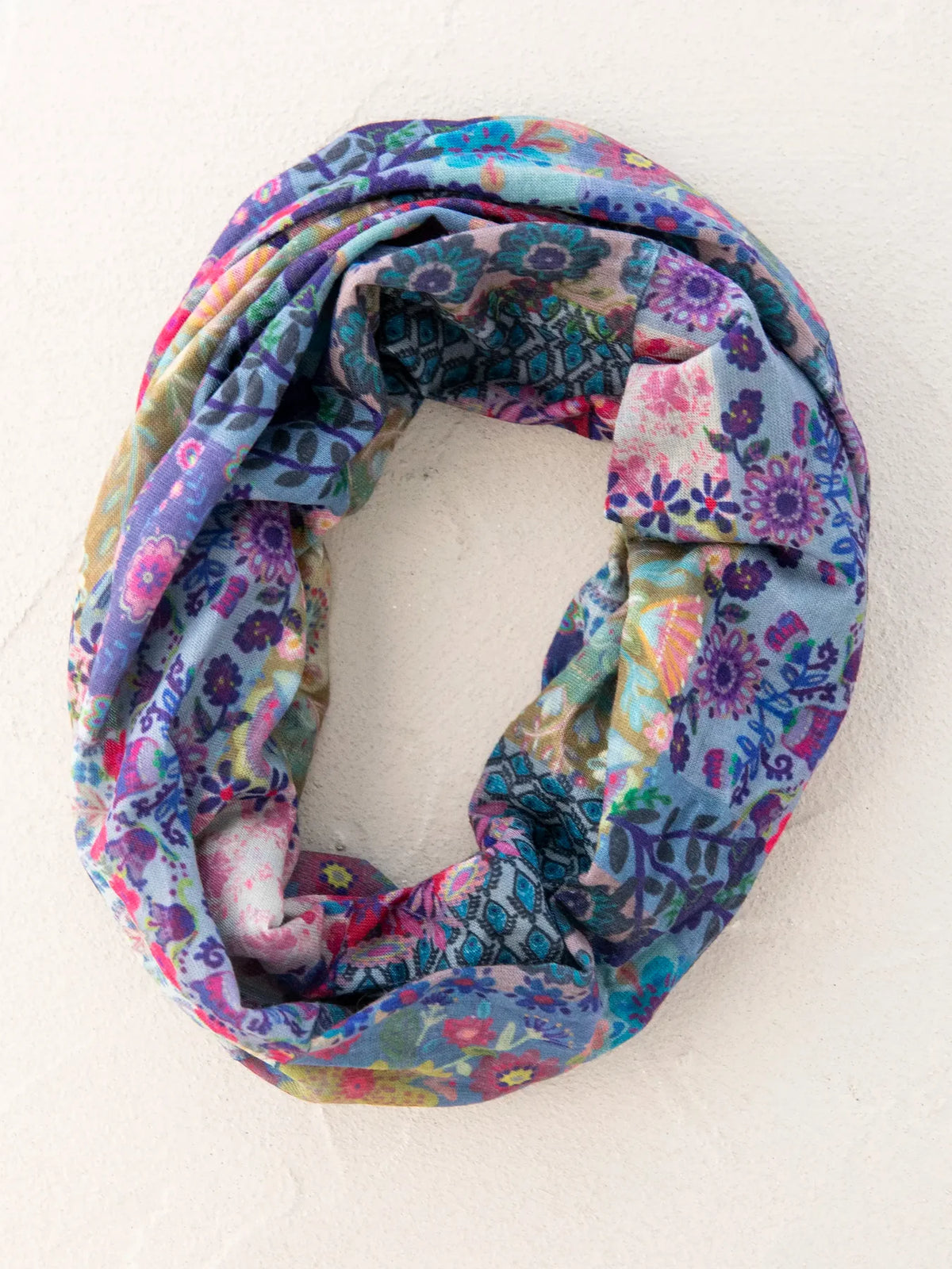 Full Boho Bandeau® Headband (Blue Patchwork)