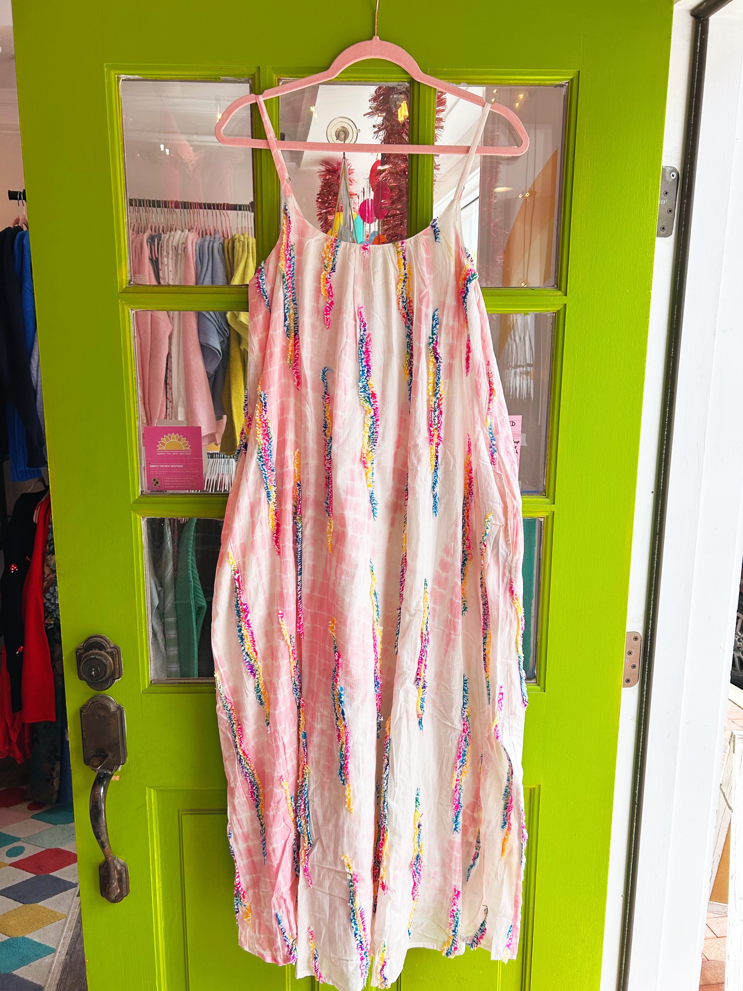 Tufted Tie-Dyed Sundress