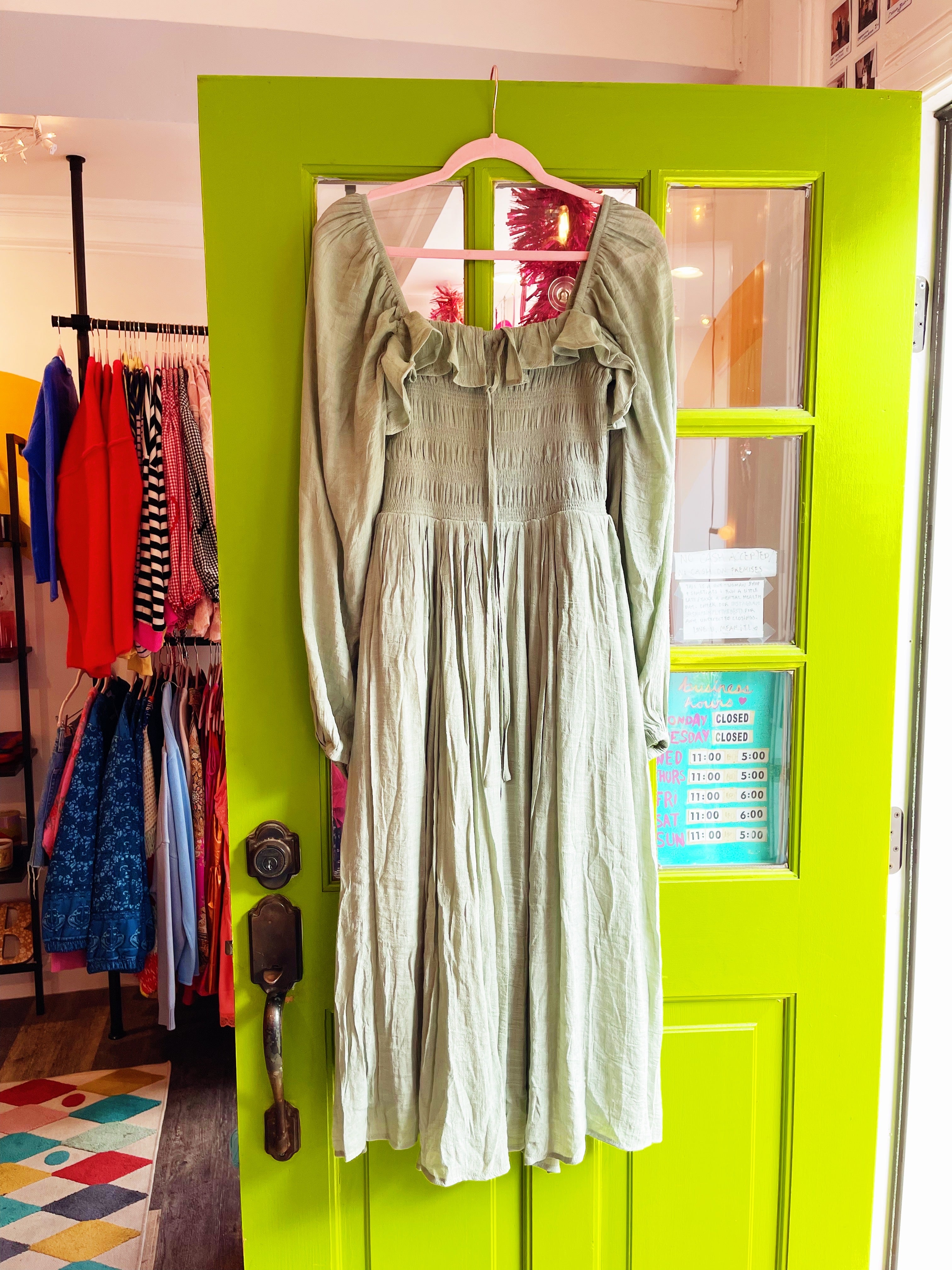 Ren Faire Midi Dress (Fern)