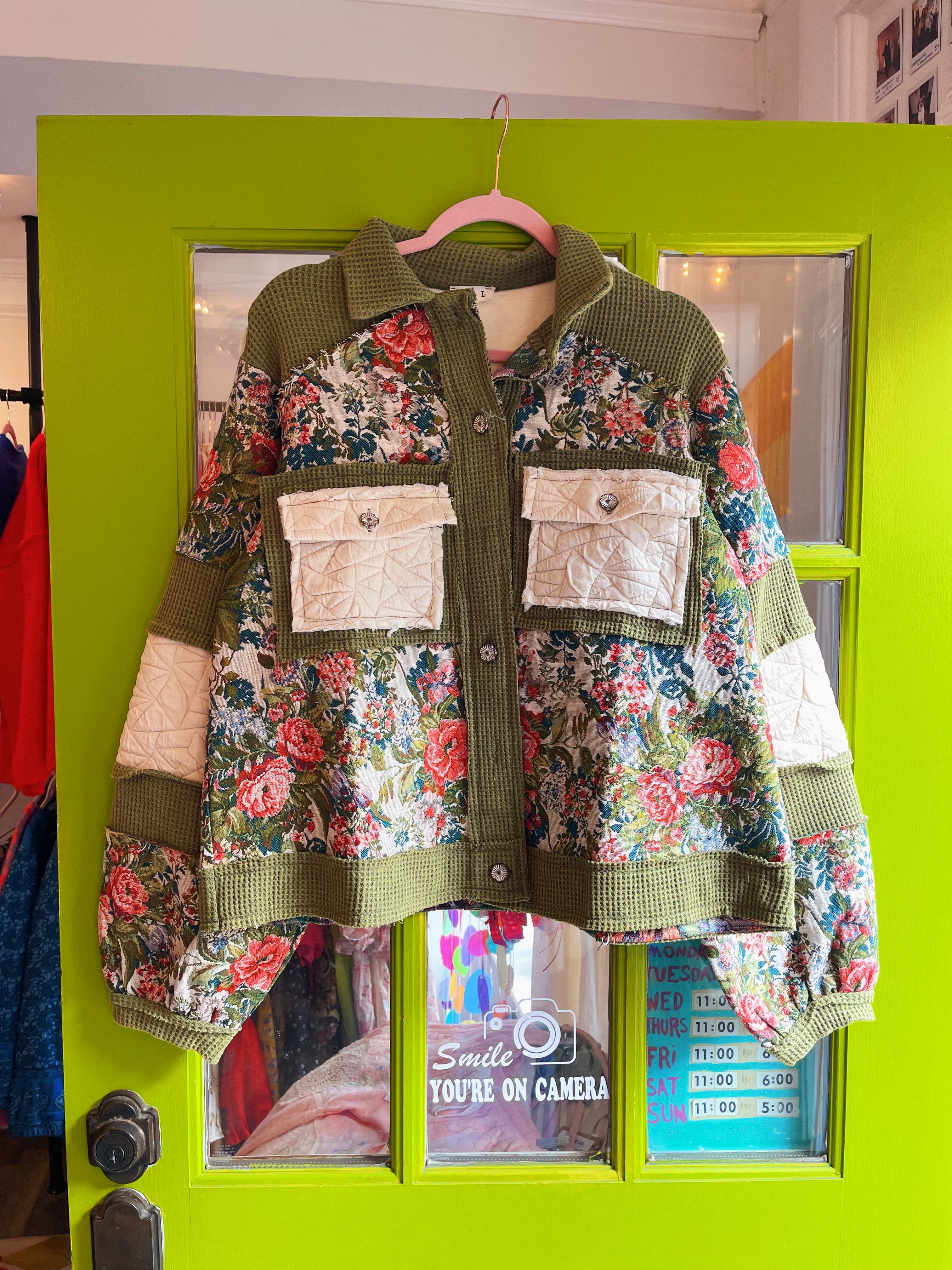 Thrifting + Coffee Date Shacket