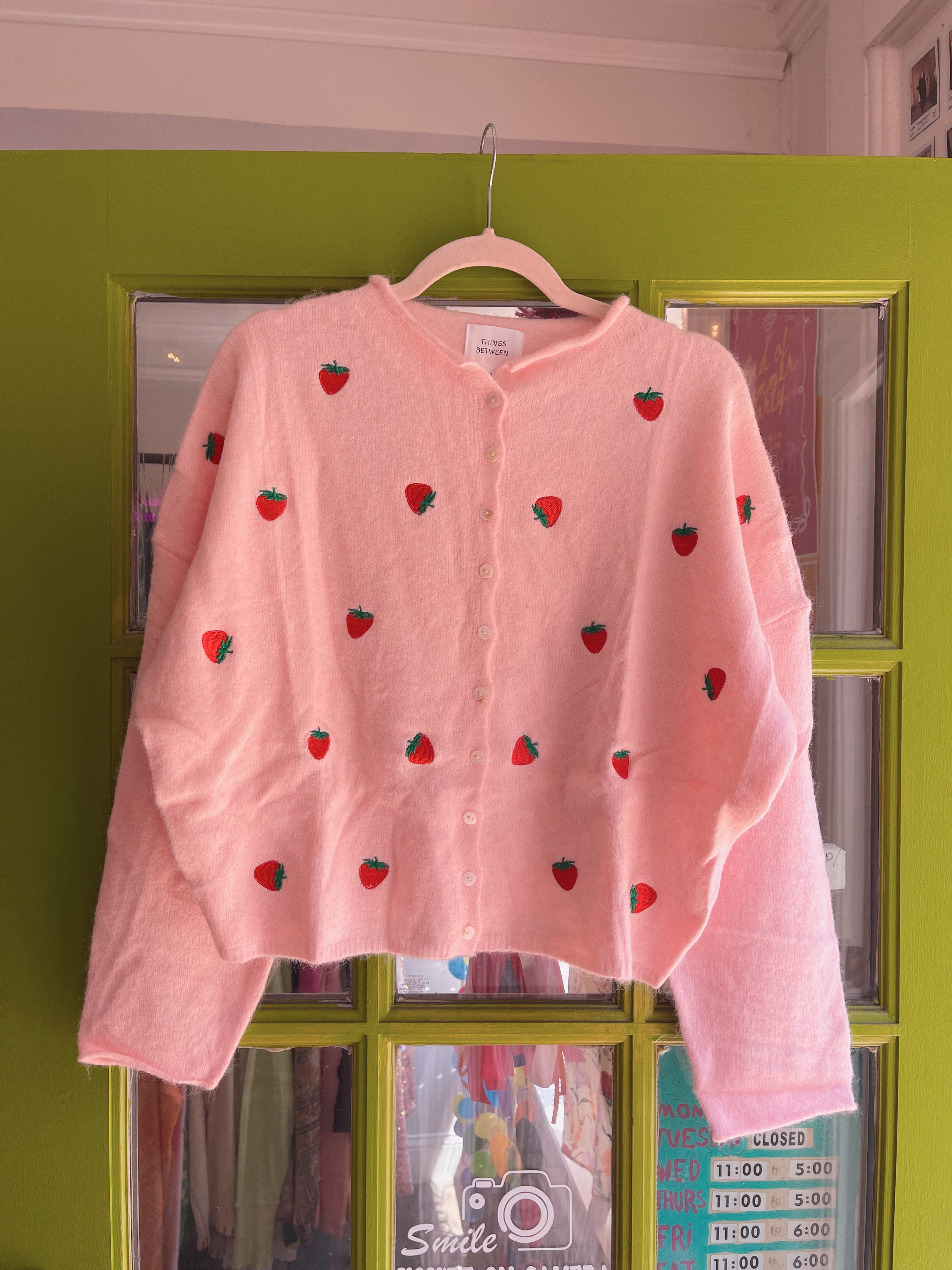 Simply the Best Cardi | Baby Pink + Strawberries