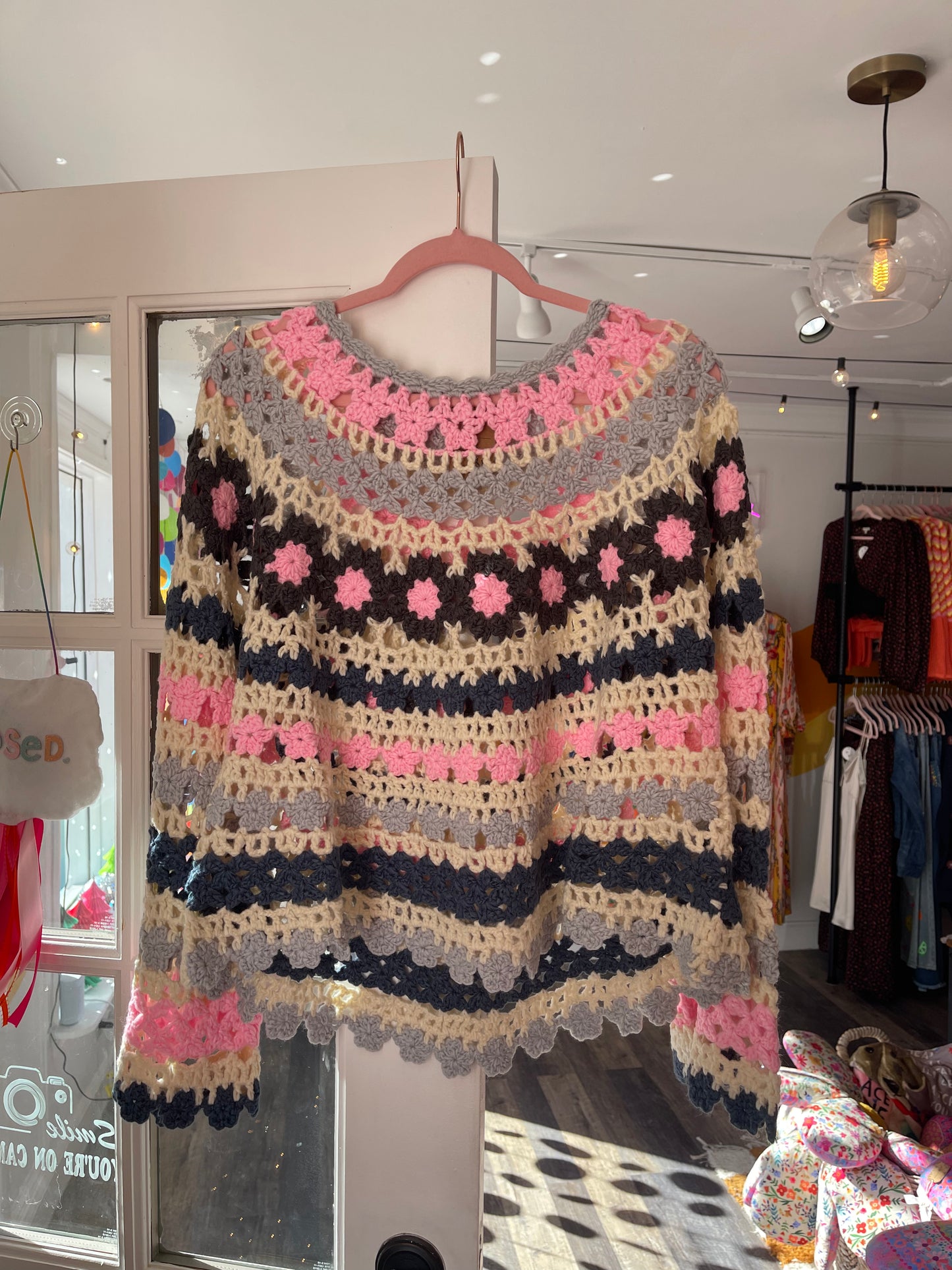 Moondance Crochet Sweater | Cotton Candy
