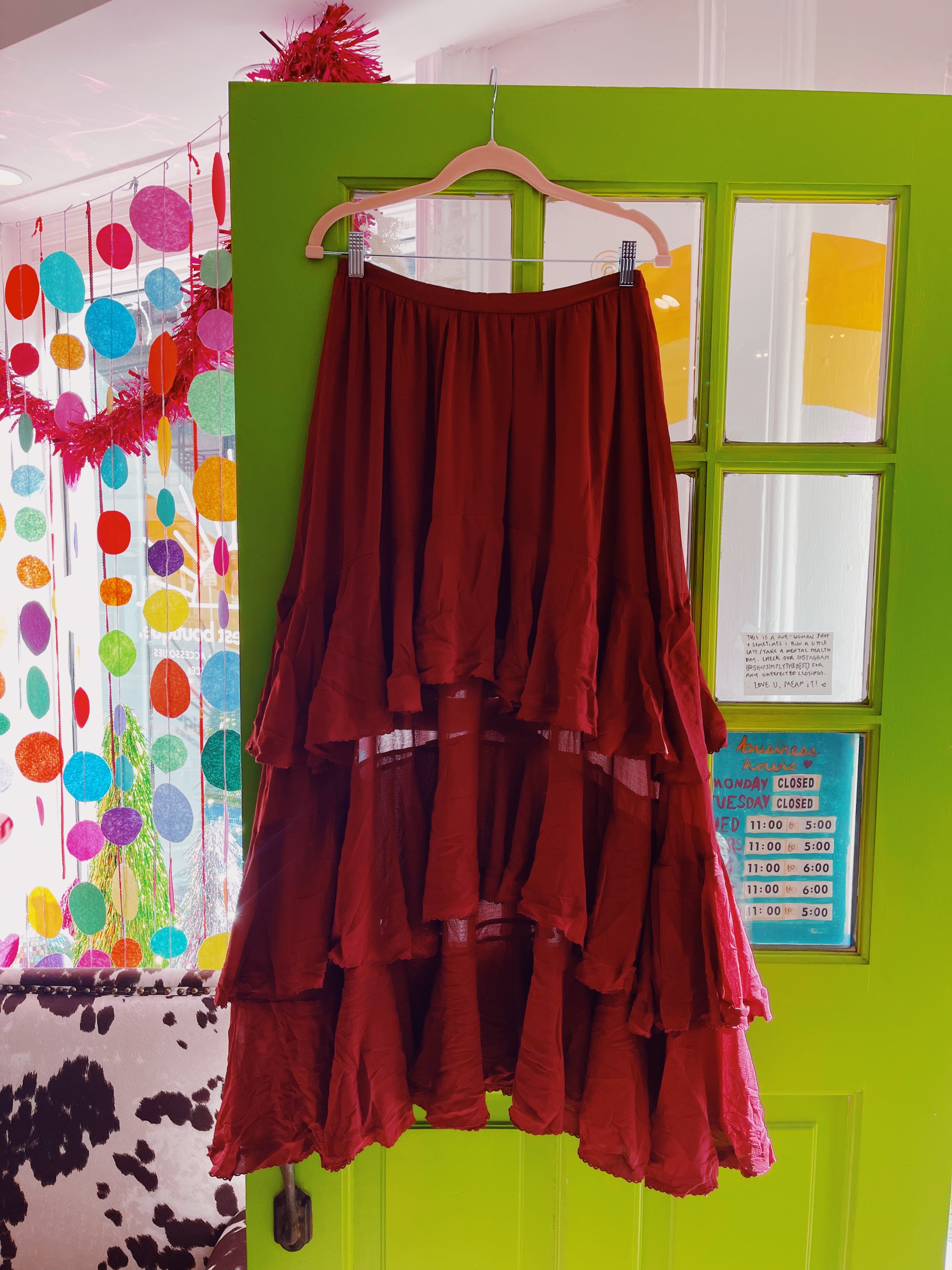 Clementine Maxi Skirt (Aged Red) | Free People