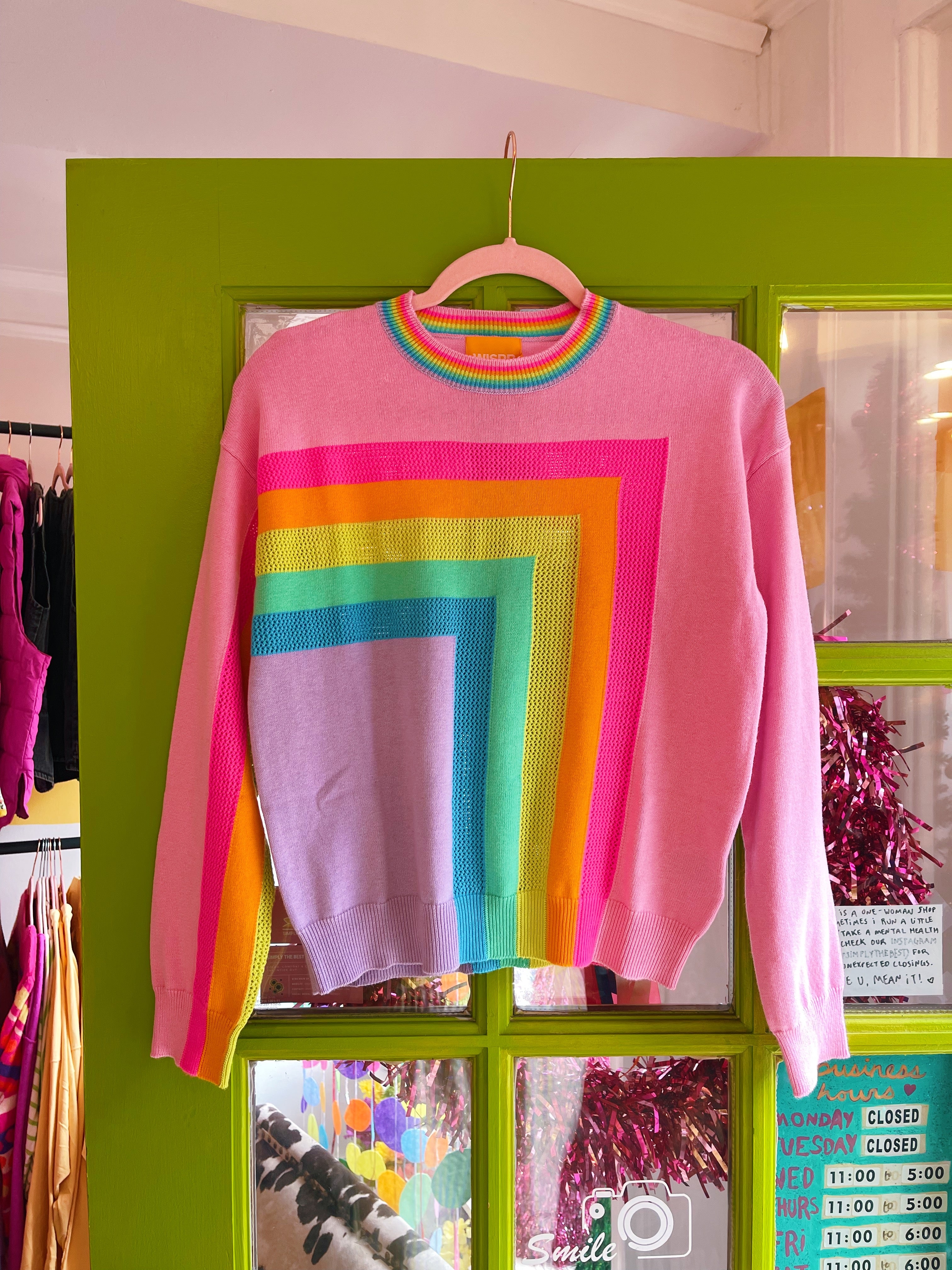 Square Rainbow Crew | BRODIE CASHMERE