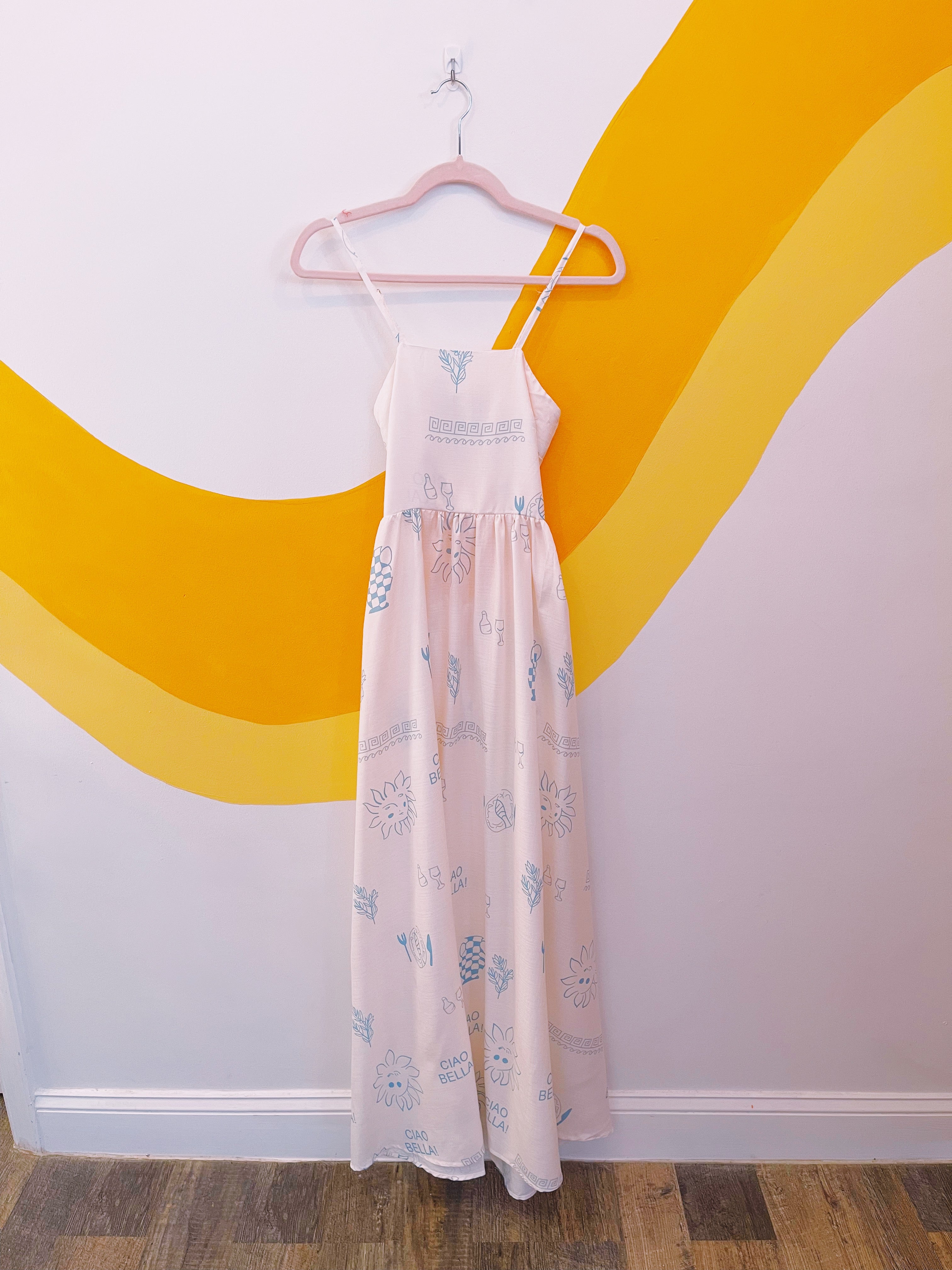 Keyhole-Back Smocked Maxi | CIAO BELLA