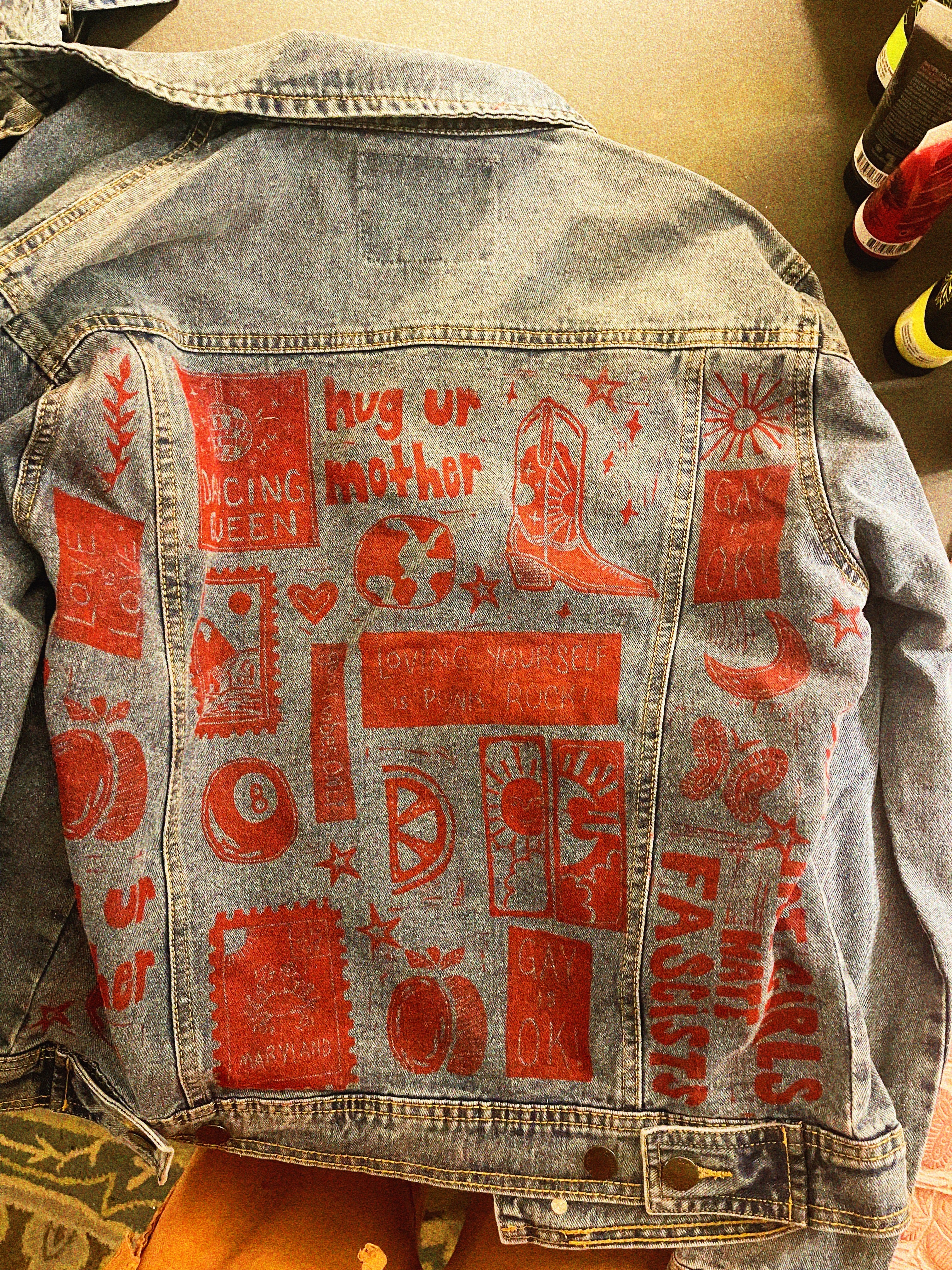 Scrapbook Print Denim Jacket | STB Original