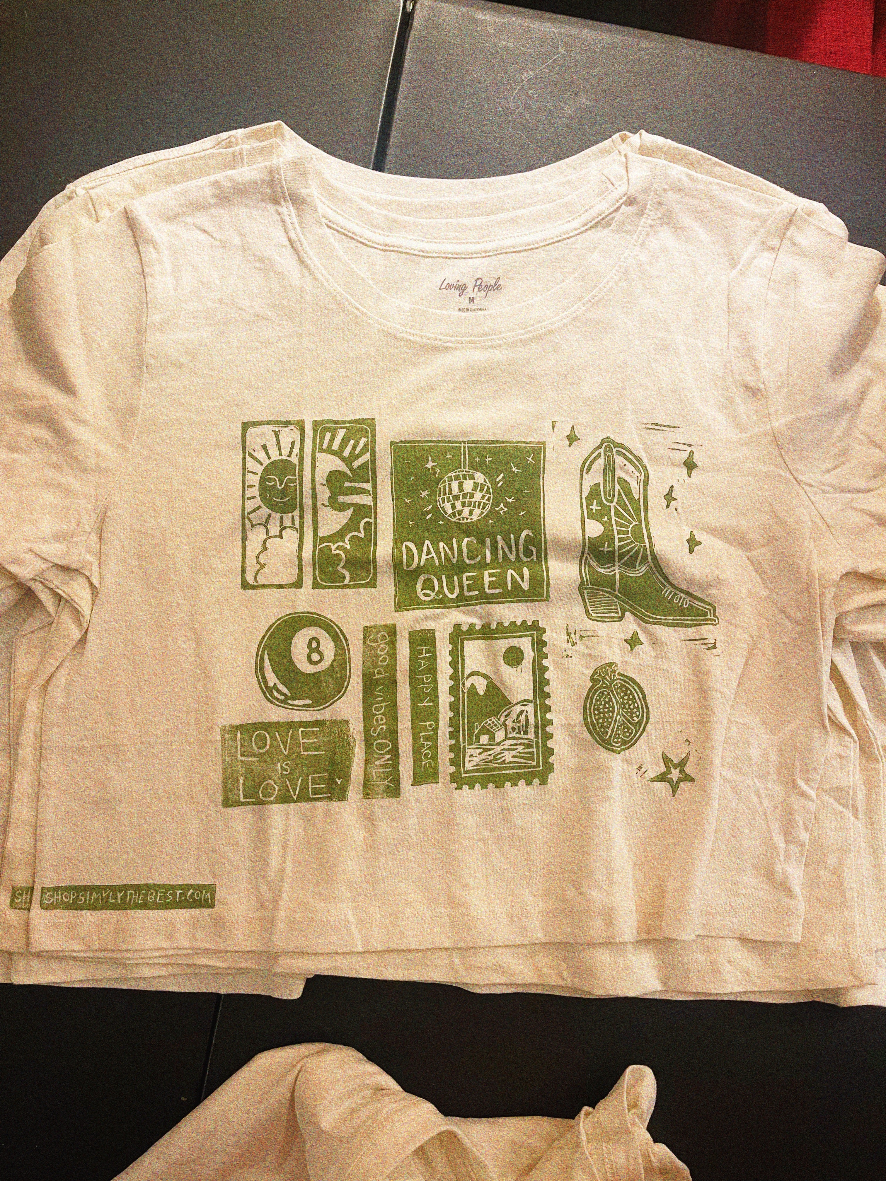 Scrapbook Cropped Tee (Green) | STB Original